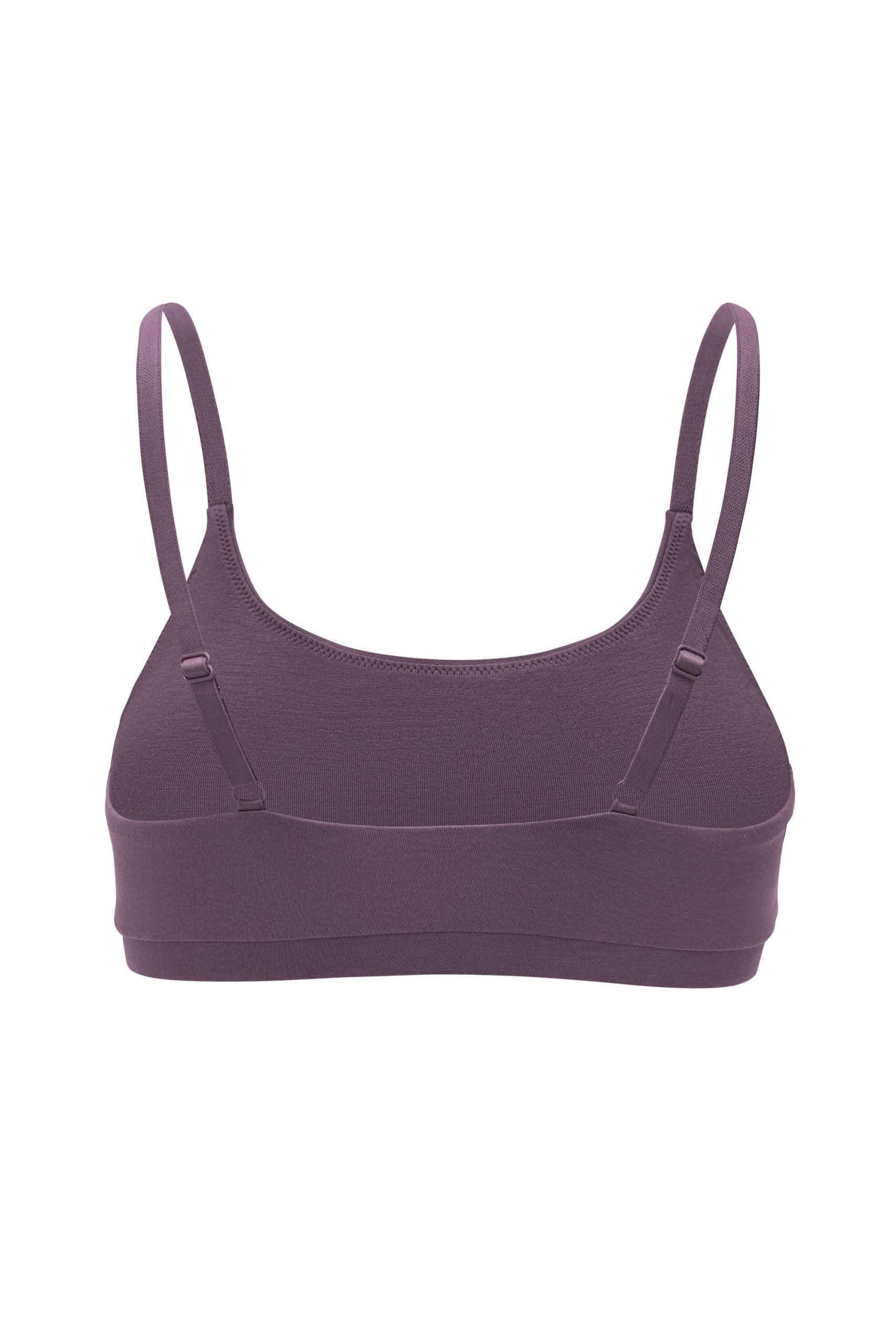 Women's Scoop Neck Bralette in Currant - Image 6