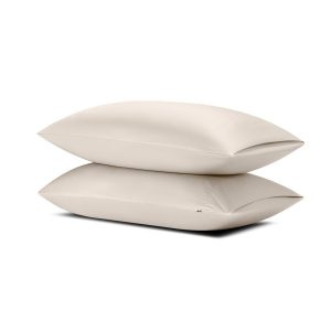 Bamboo Sateen Pillowcase Set in Sand Stone