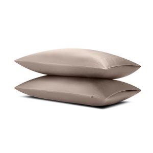 Bamboo Sateen Pillowcase Set in Truffle