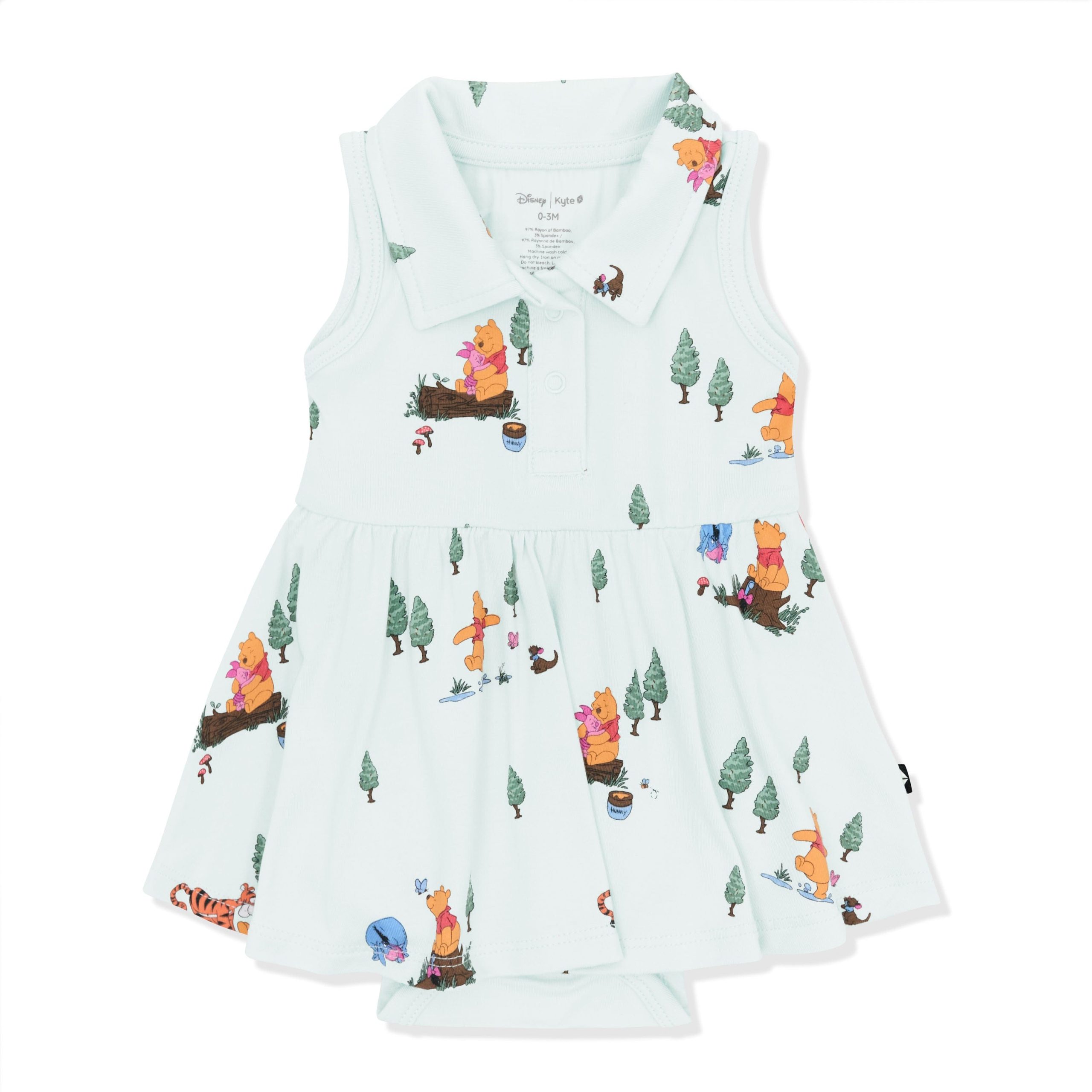 Polo Bodysuit Dress in Winnie the Pooh Hundred Acre Wood - Image 2