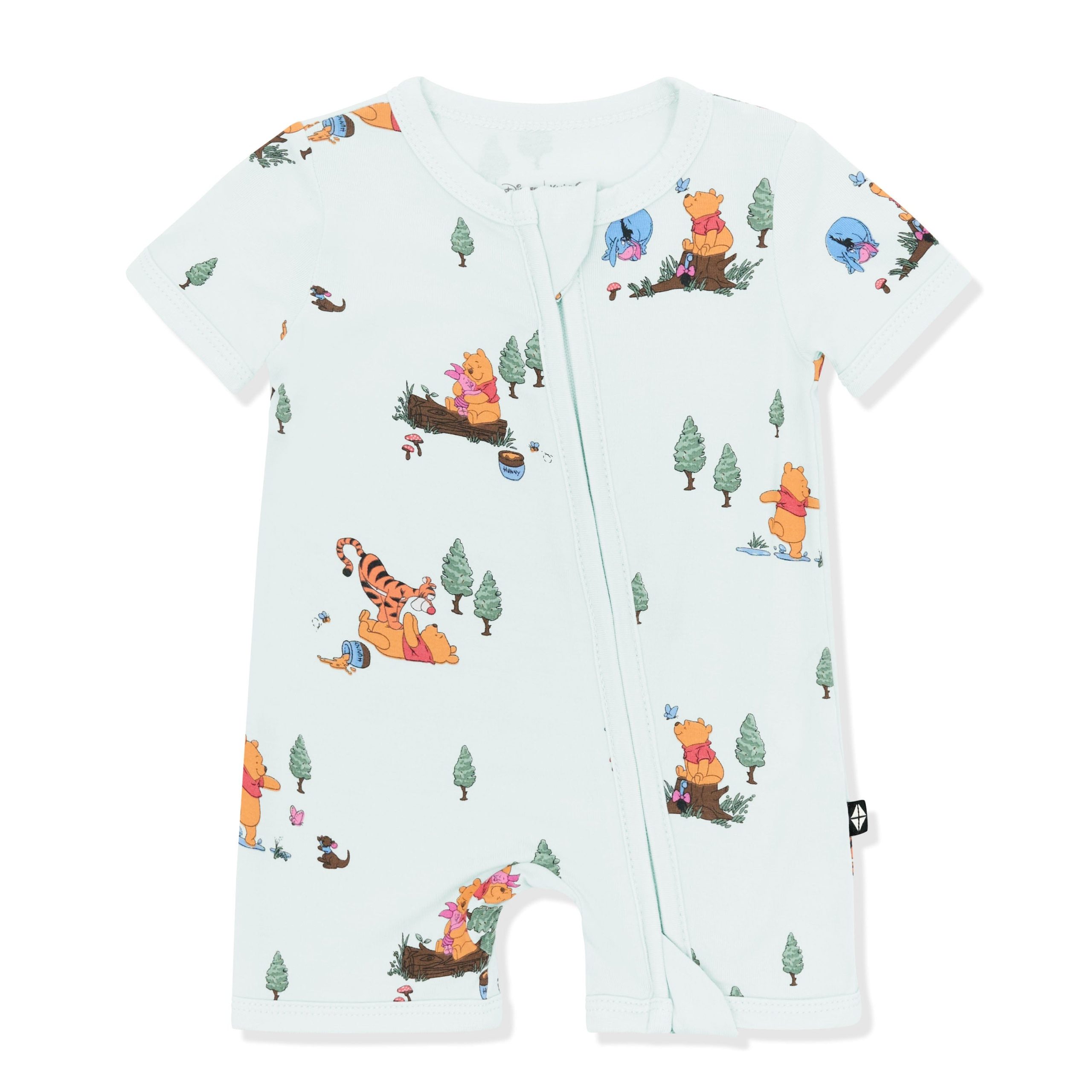 Zipper Shortall Romper in Winnie the Pooh Hundred Acre Wood - Image 2