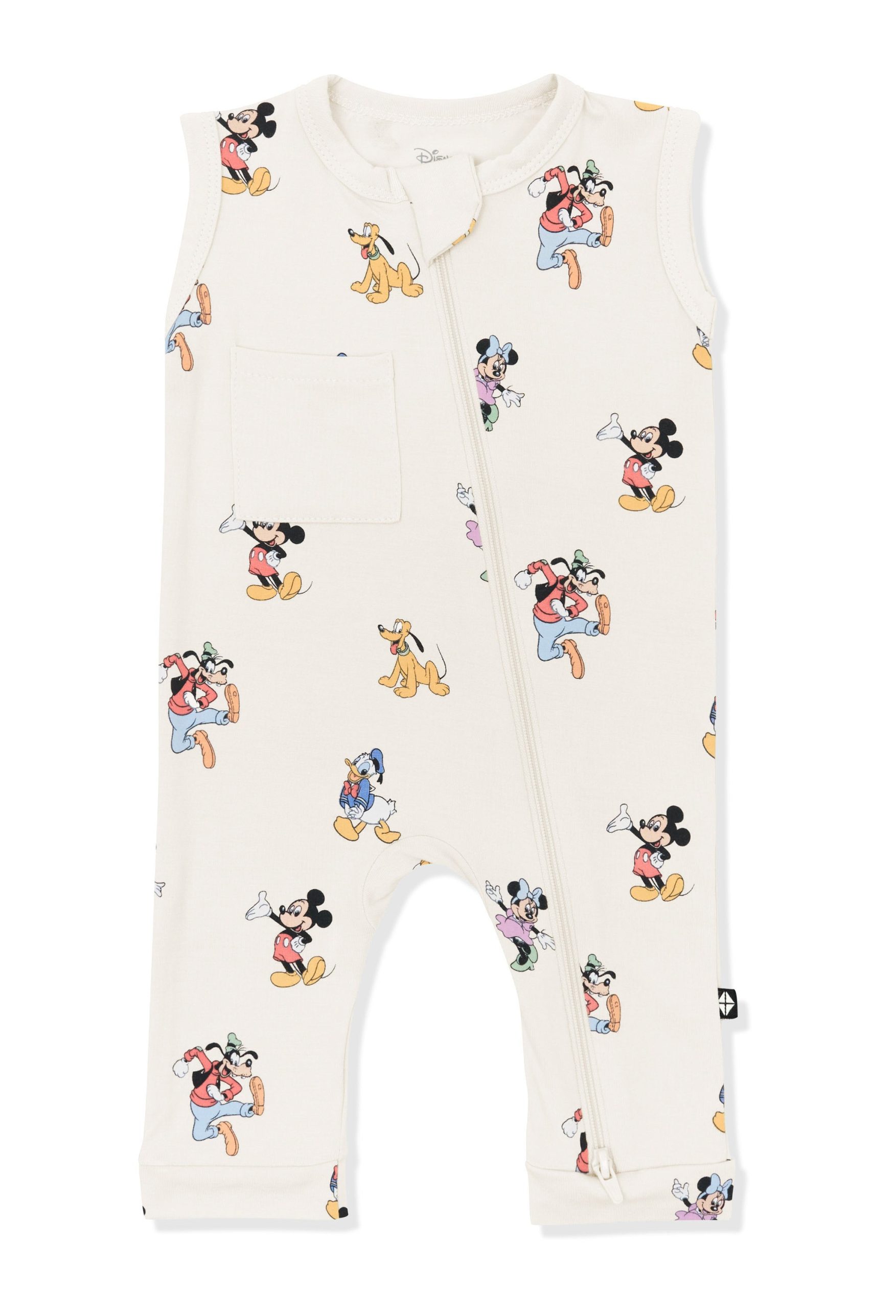 Zippered Sleeveless Romper in Mickey Mouse and Friends - Image 2