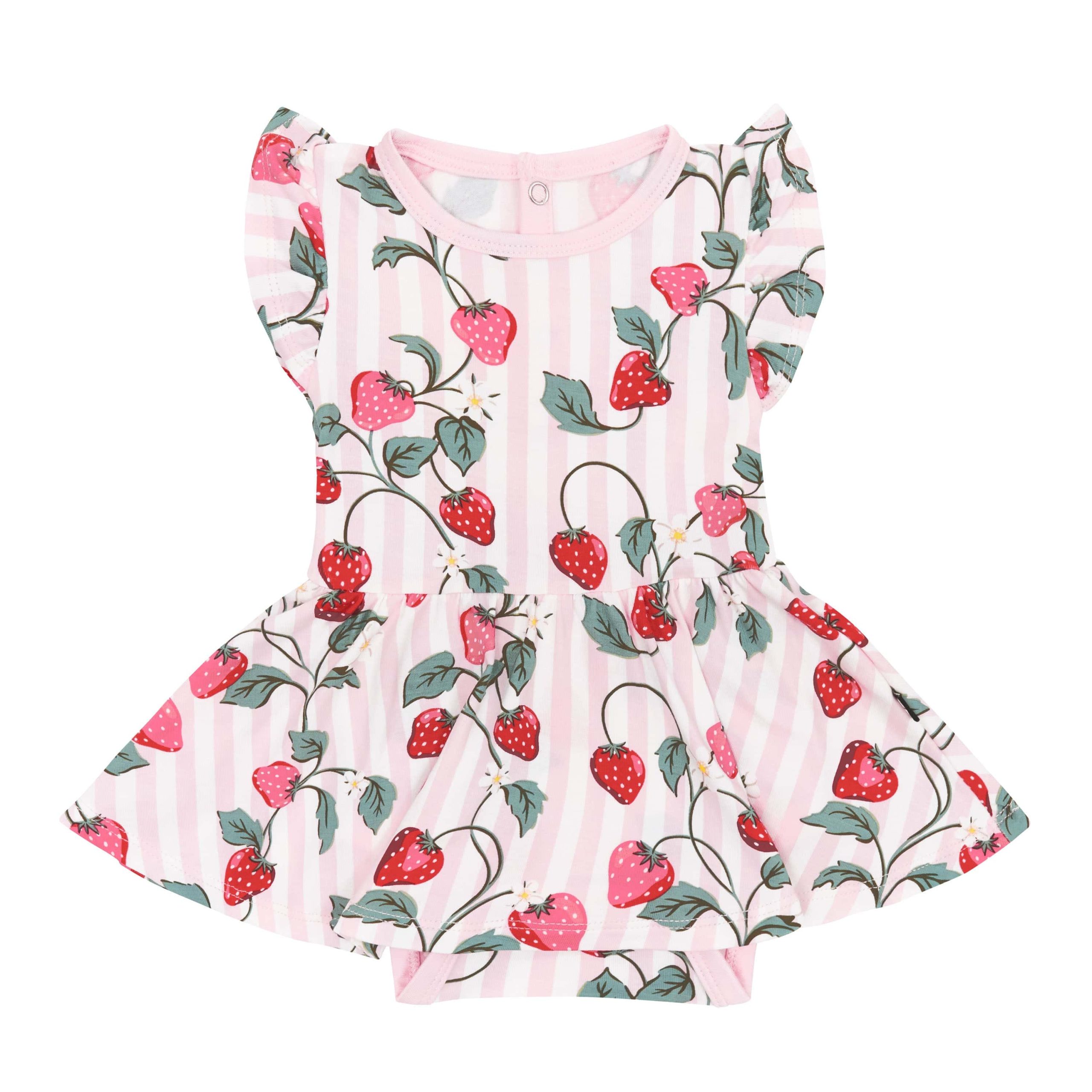 Twirl Bodysuit Dress in Strawberry Fields - Image 2