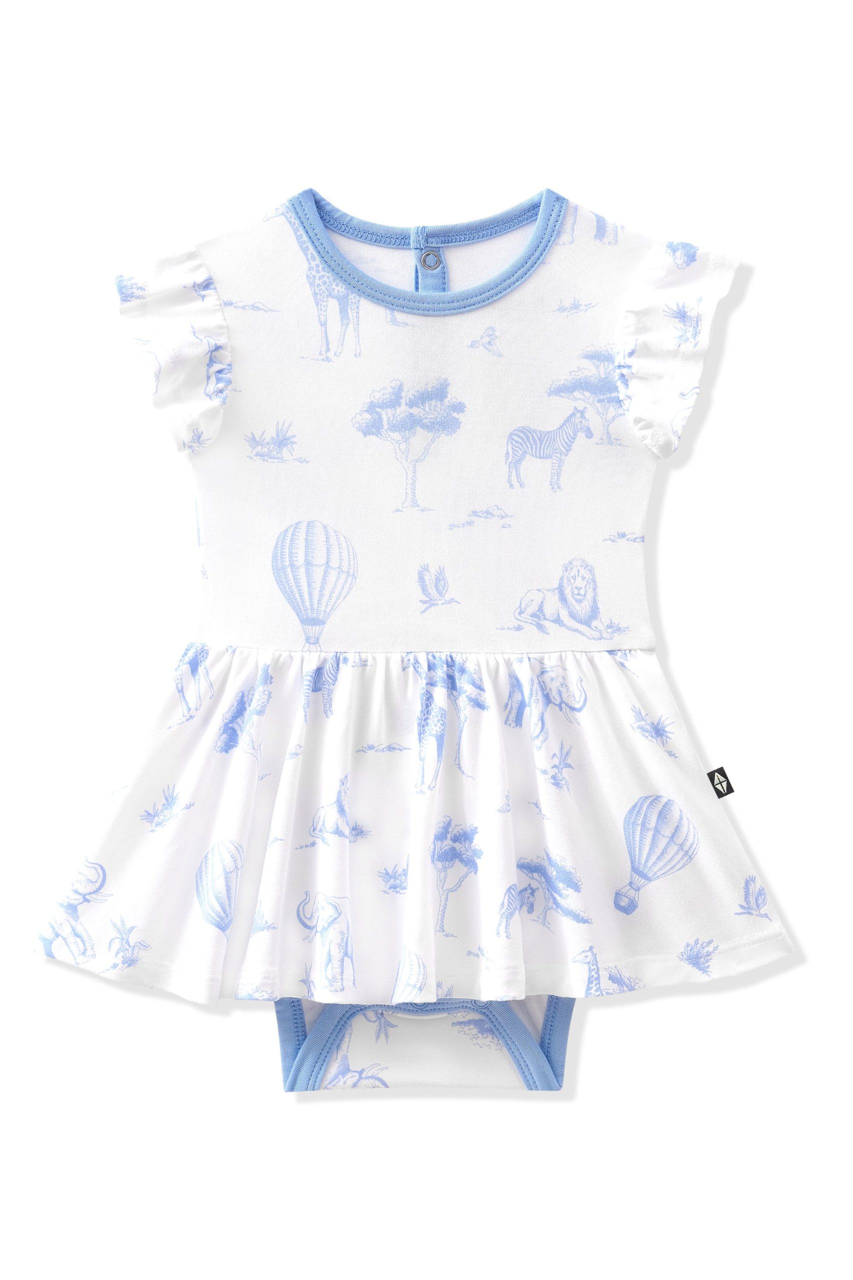Twirl Bodysuit Dress in Toile Safari - Image 2