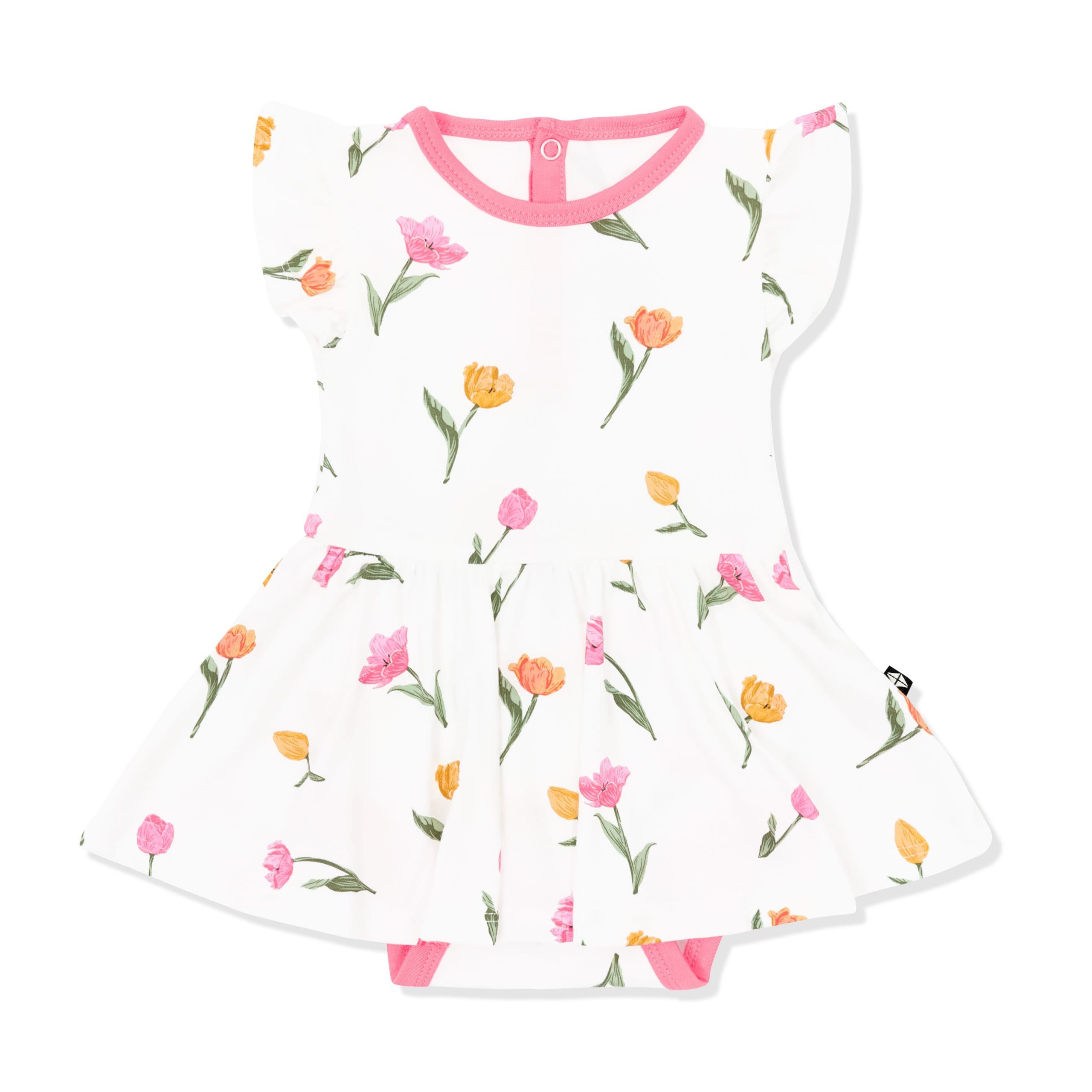 Twirl Bodysuit Dress in Tulip - Image 2