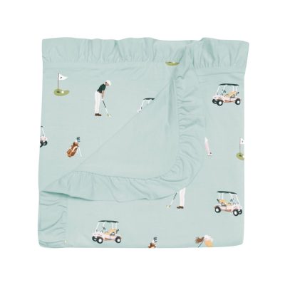 Ruffle Baby Blanket in Golf 0.5