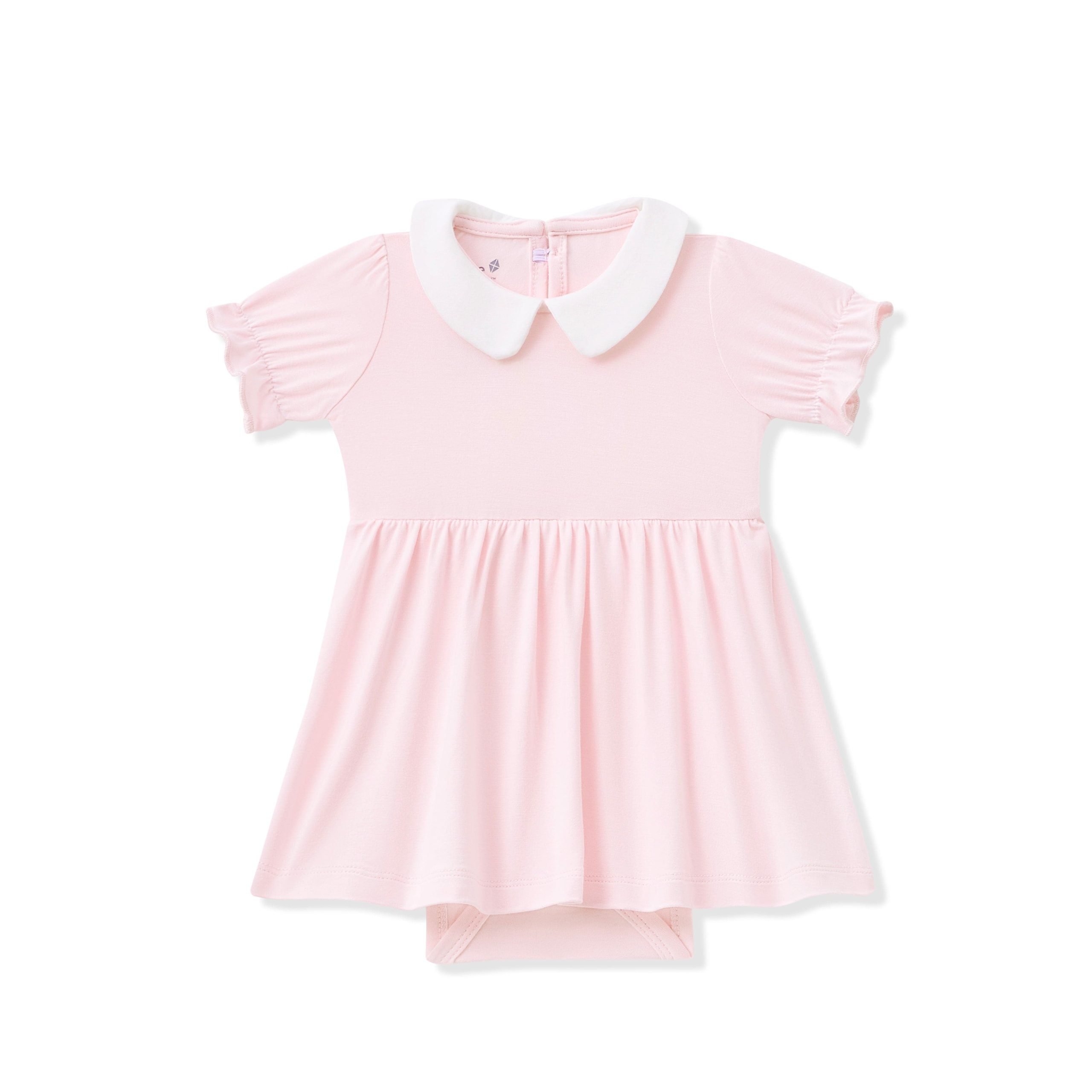 Peter Pan Collar Bodysuit Dress in Sakura - Image 2