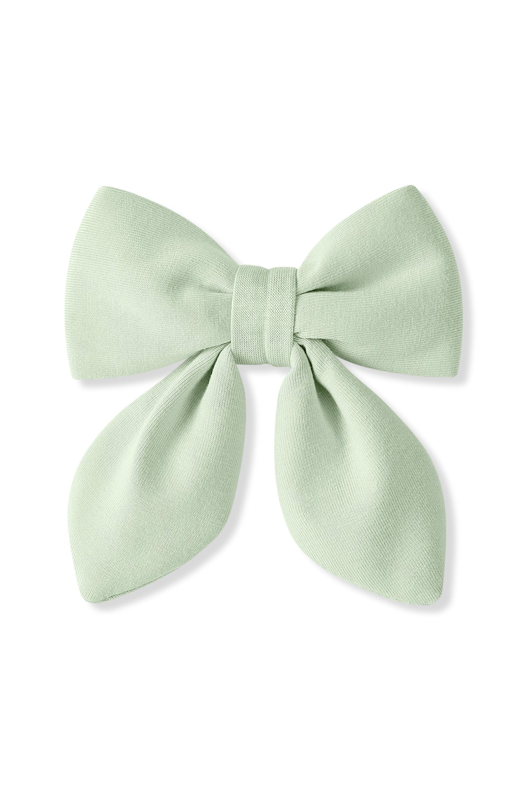 Medium Alligator Clip Bow in Basil - Image 2