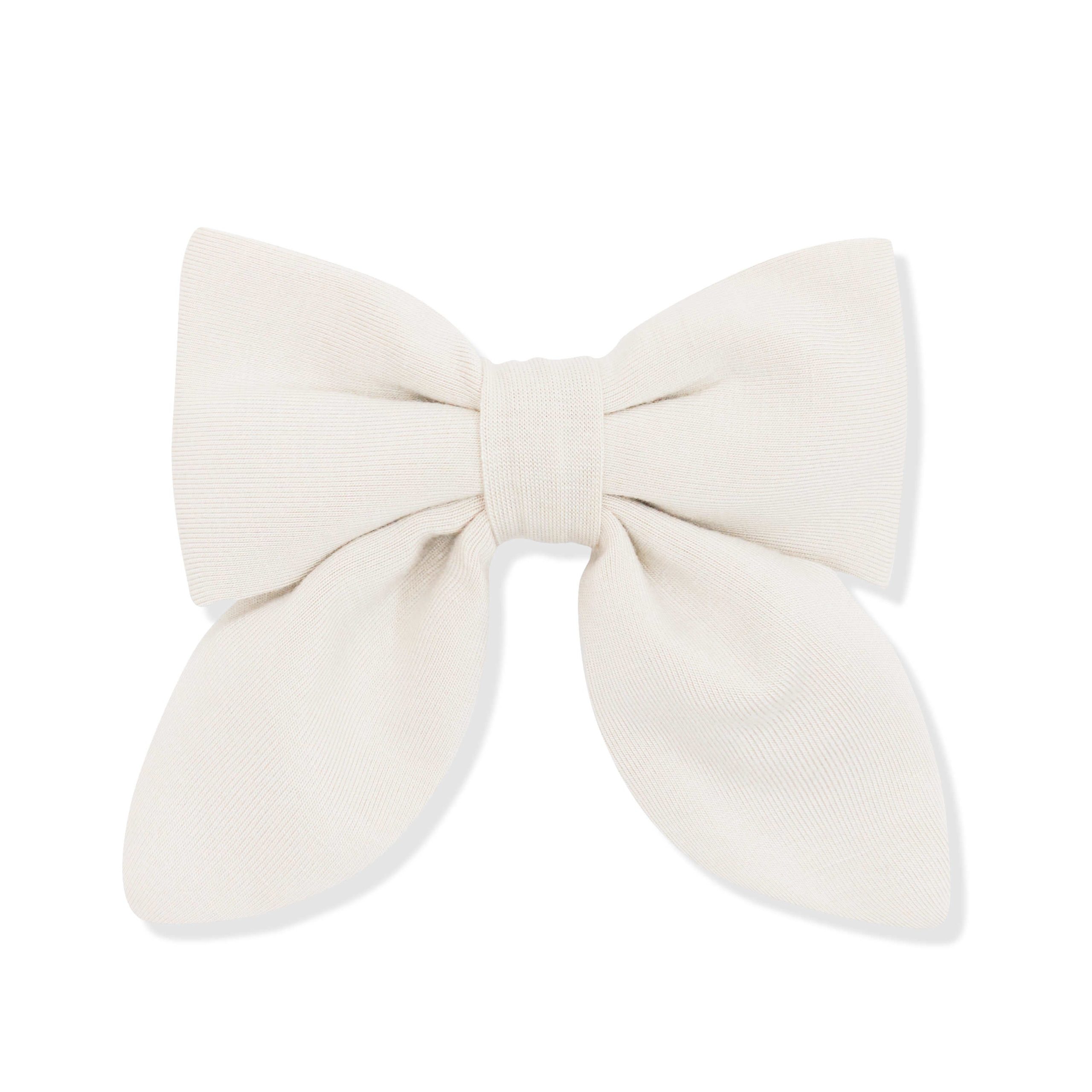 Medium Alligator Clip Bow in Oat