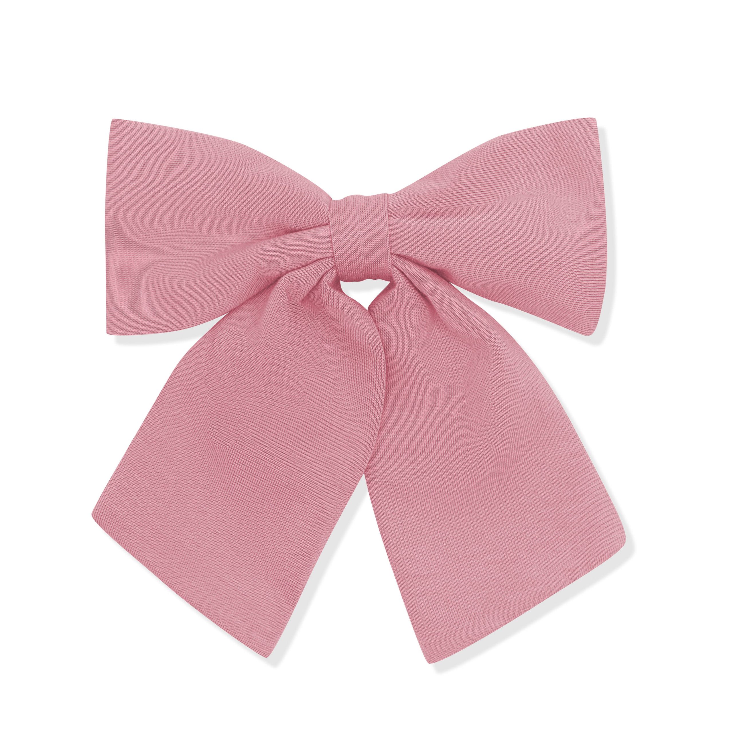 Large Alligator Clip Bow in Apple Blossom - Image 2