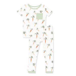 Short Sleeve with Pants Pajamas in Carrot