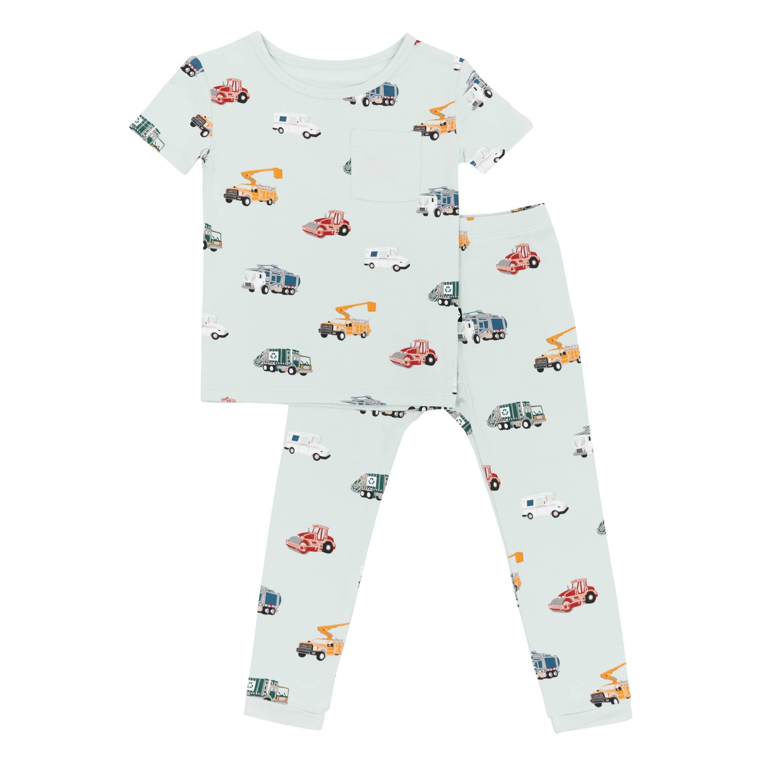 Short Sleeve with Pants Pajamas in City Vehicles - Image 2
