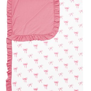 Ruffle Toddler Blanket in Bow 0.5
