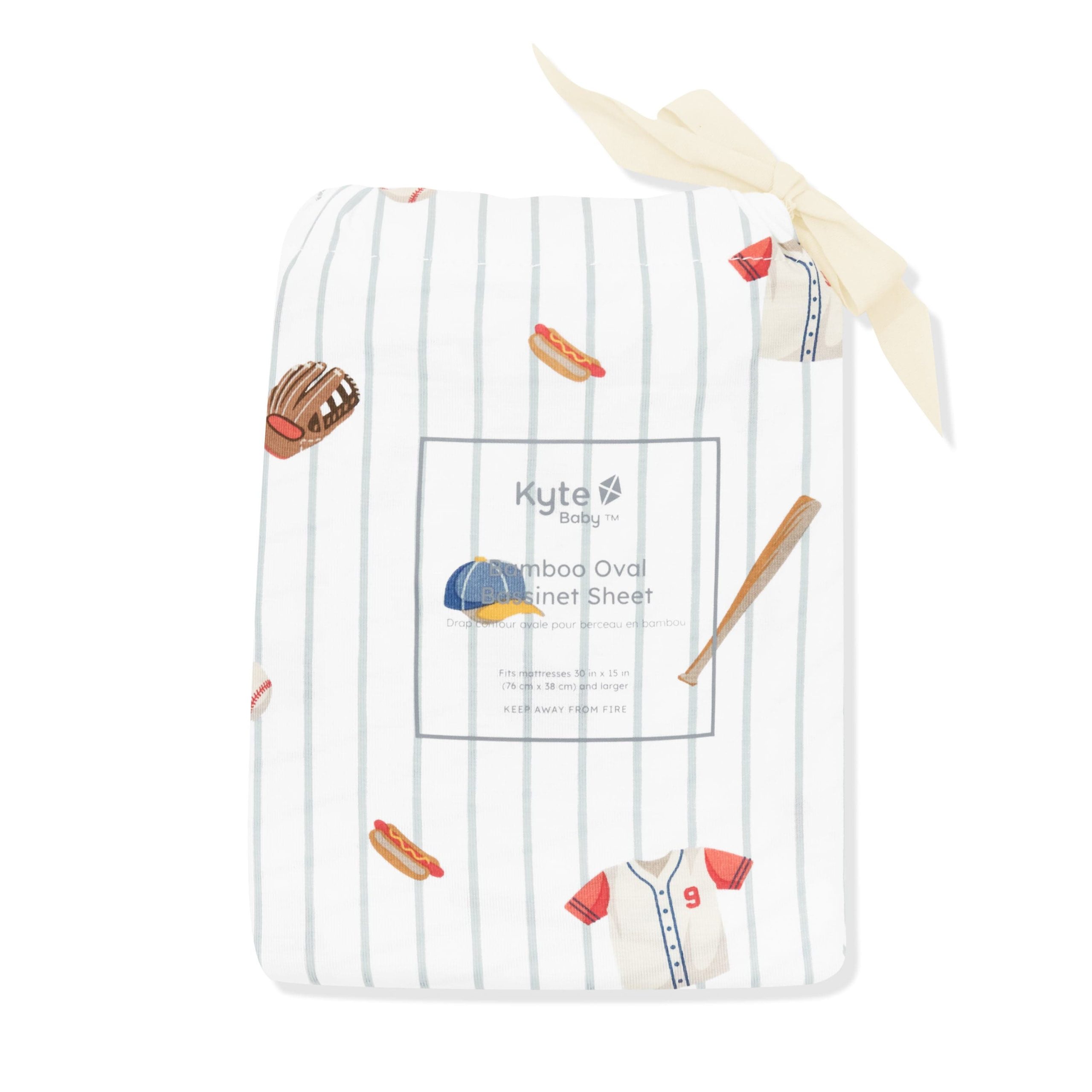 Oval Bassinet Sheet in Home Run - Image 2
