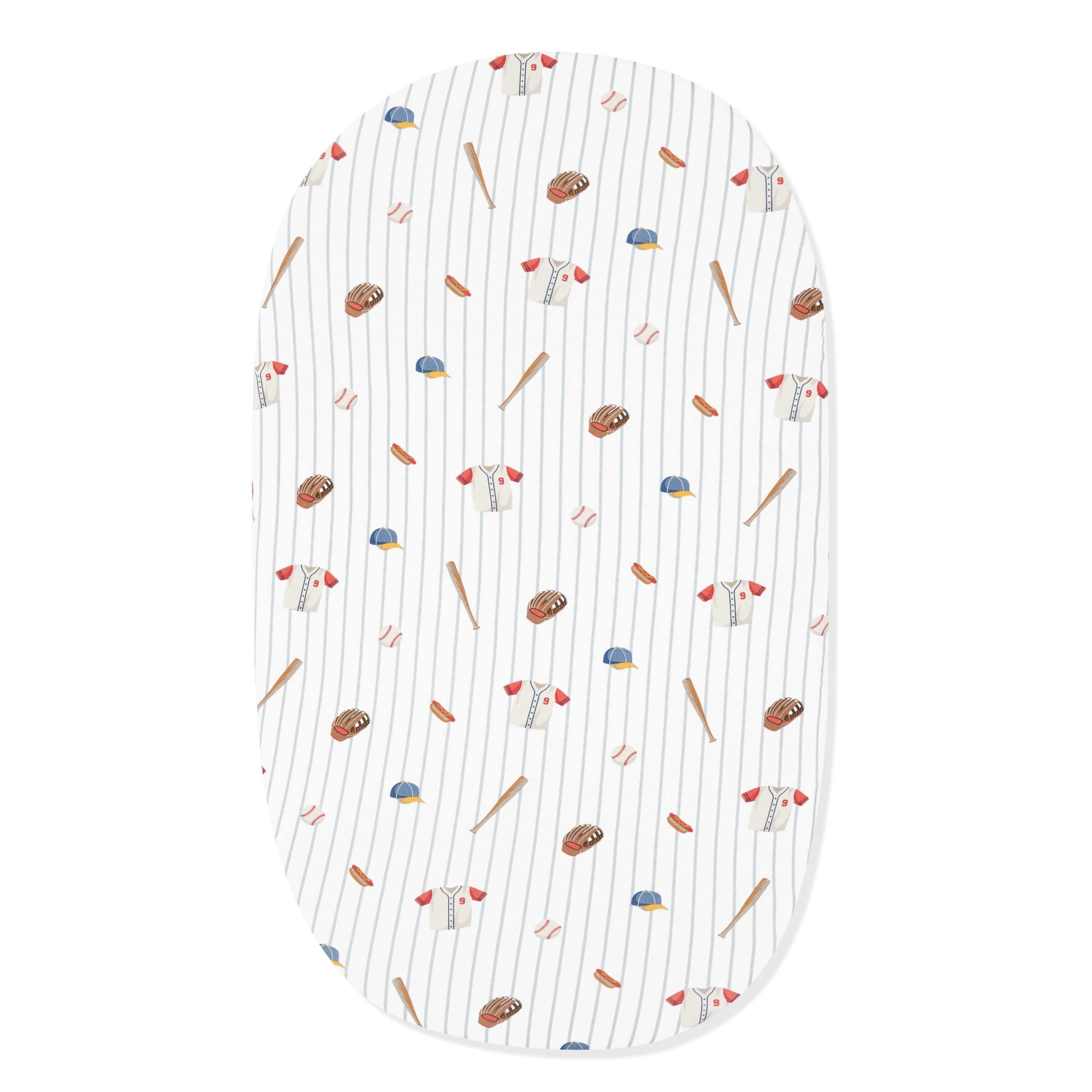 Oval Bassinet Sheet in Home Run