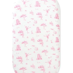 Oval Bassinet Sheet in Toile Ballet