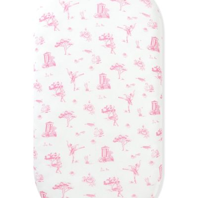 Oval Bassinet Sheet in Toile Ballet
