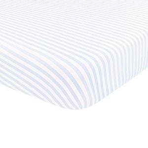 Mini Crib Sheet in Small Mist Stripe