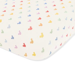 Crib Sheet in Pastel Mickey Mouse