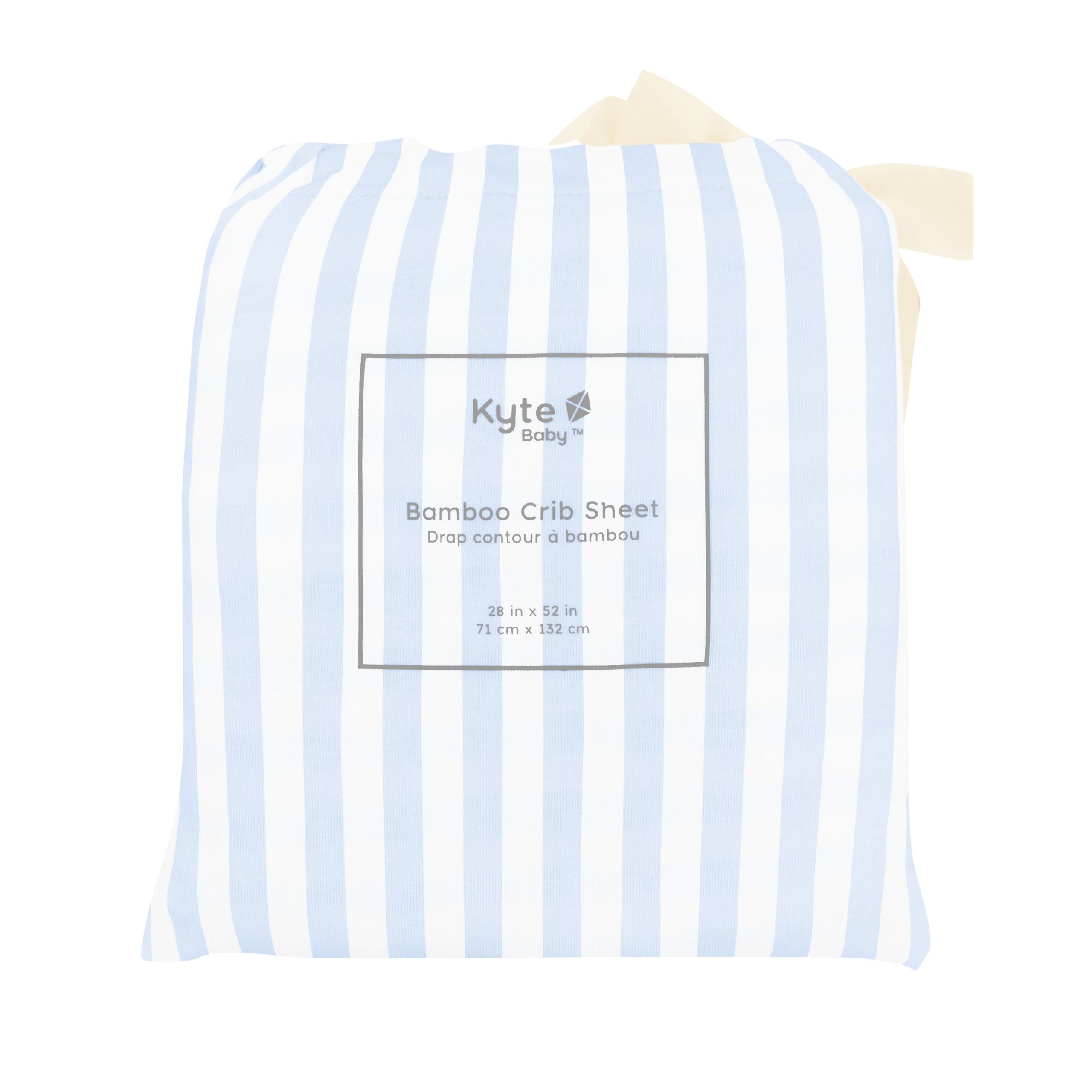 Crib Sheet in Small Mist Stripe - Image 5