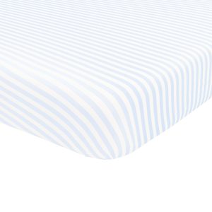 Crib Sheet in Small Mist Stripe