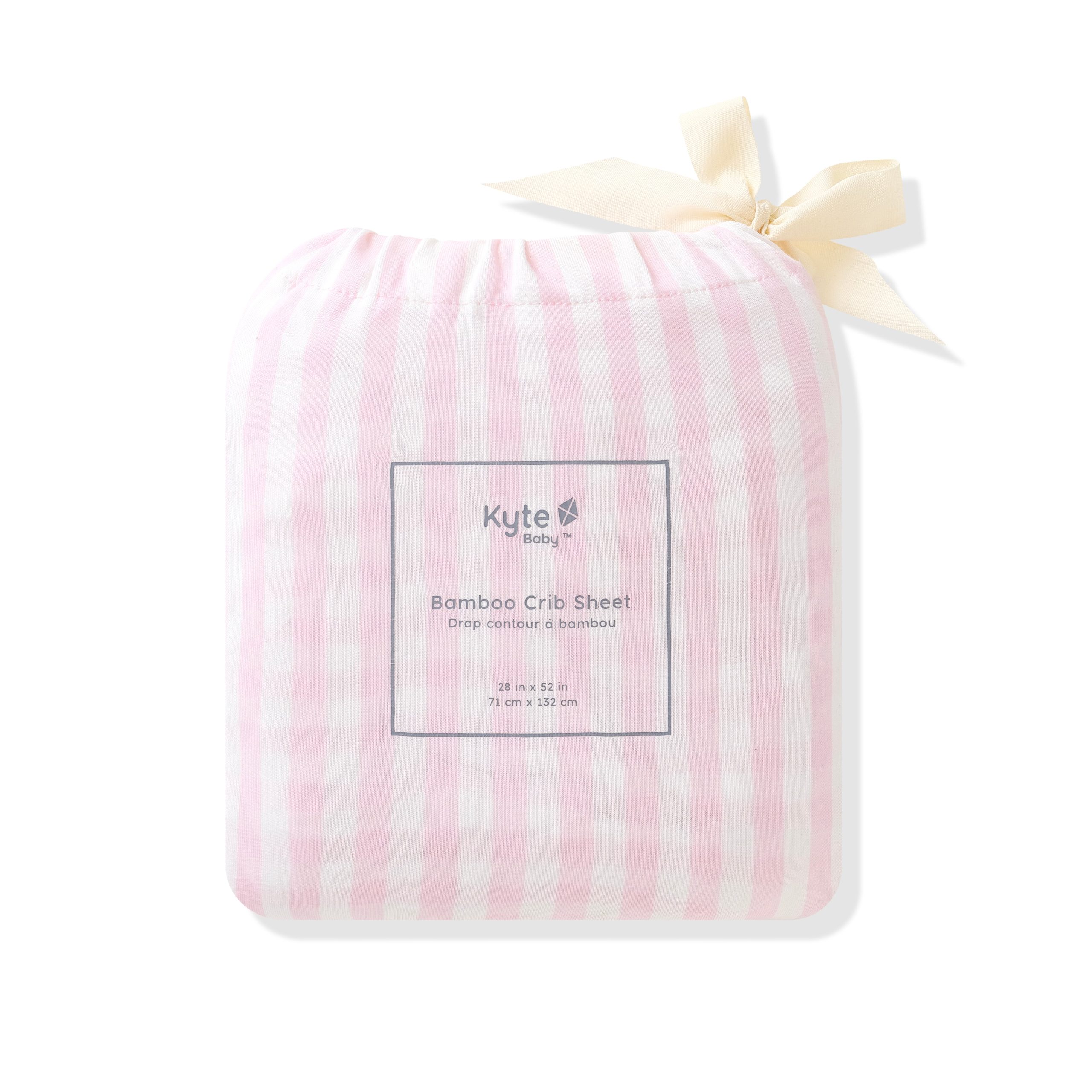 Crib Sheet in Small Sakura Stripe - Image 5