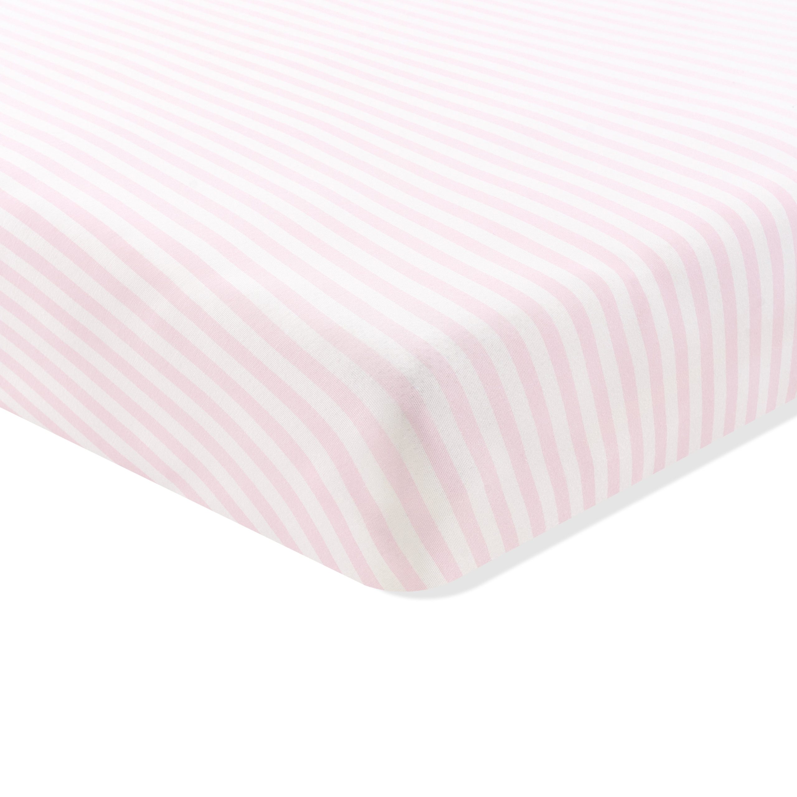 Crib Sheet in Small Sakura Stripe - Image 2