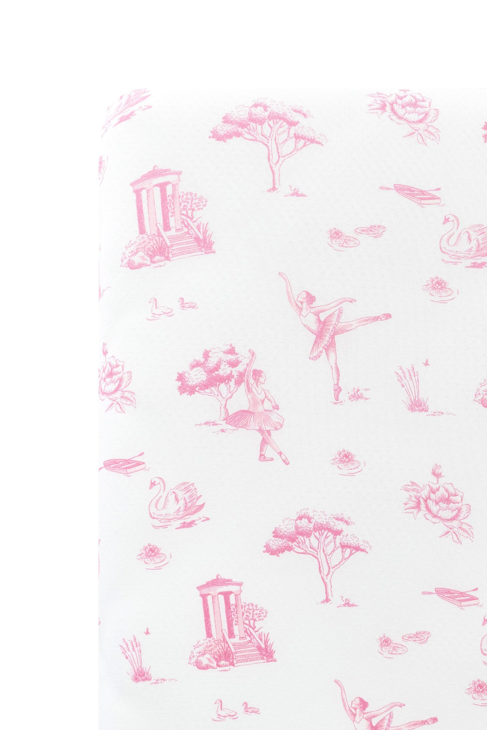 Crib Sheet in Toile Ballet - Image 4