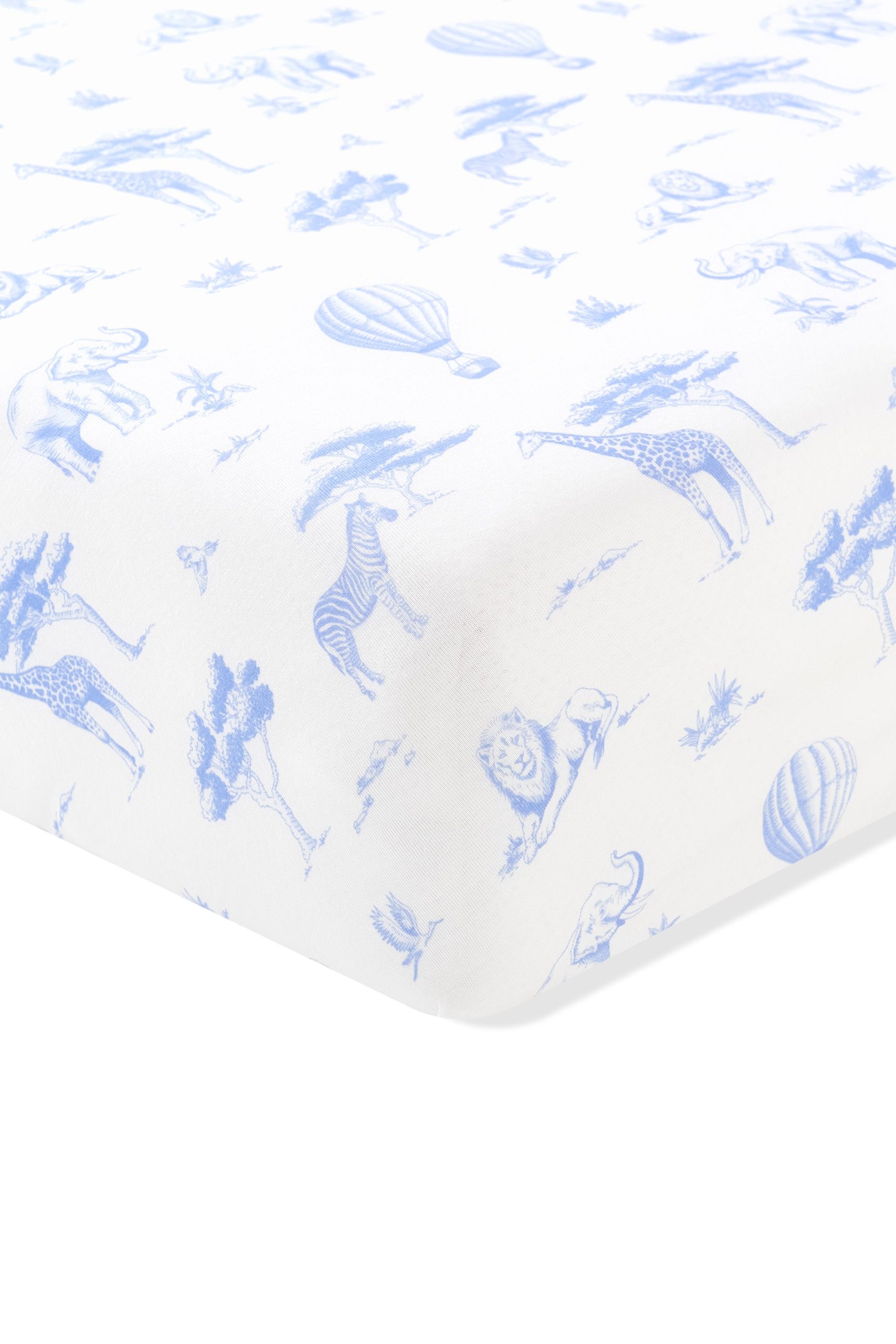 Crib Sheet in Toile Safari - Image 2