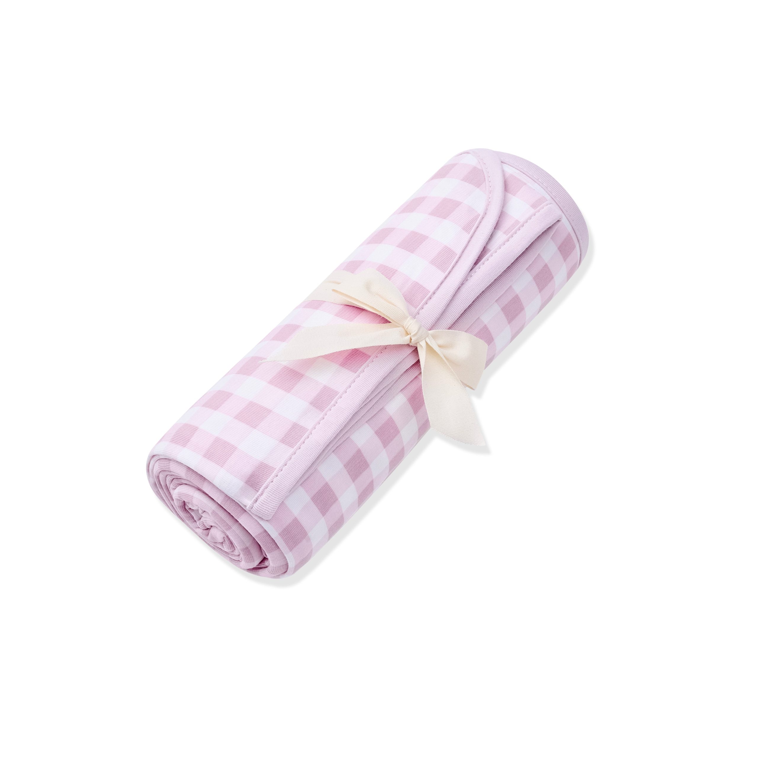 Swaddle Blanket in Gingham Thistle - Image 4