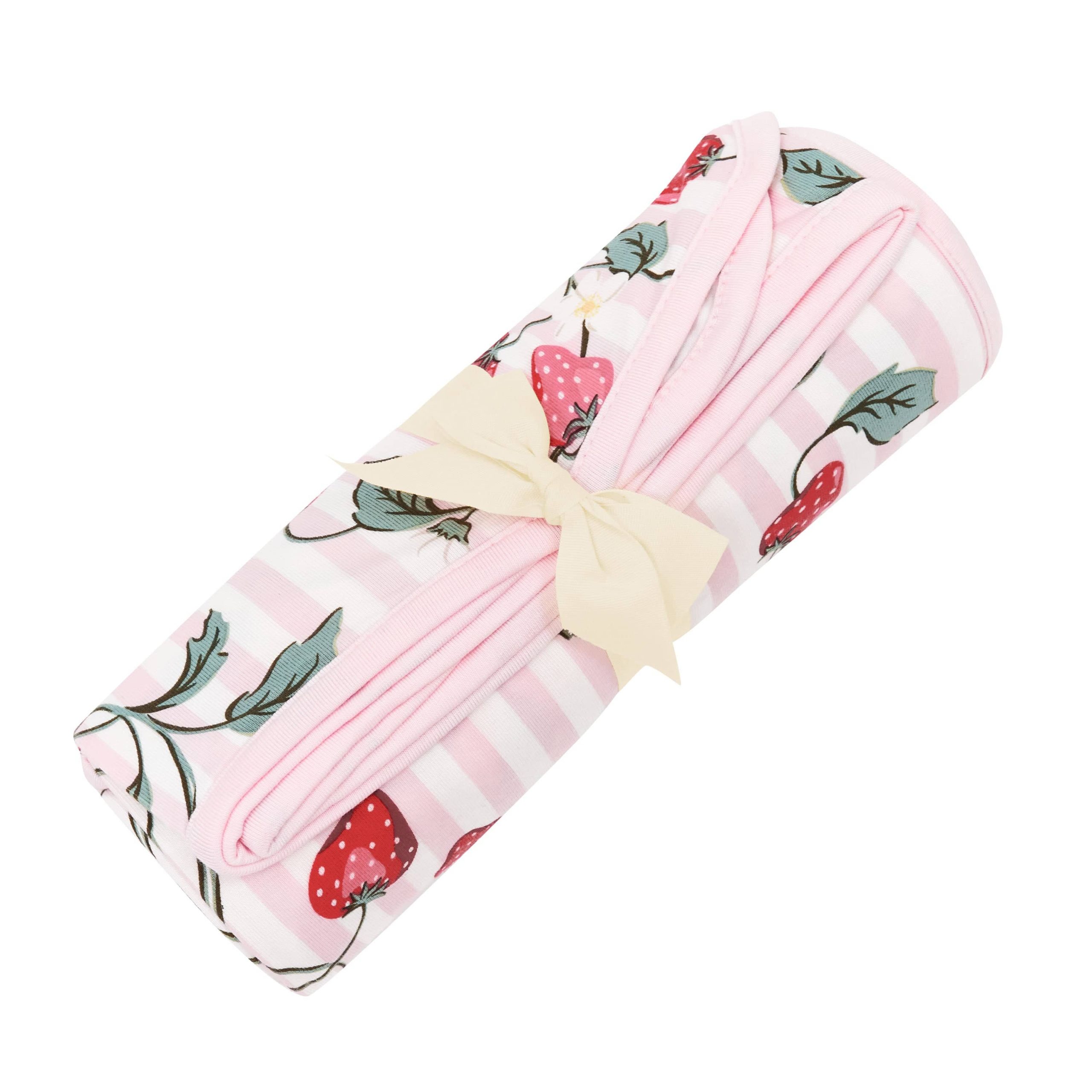 Swaddle Blanket in Strawberry Fields - Image 5