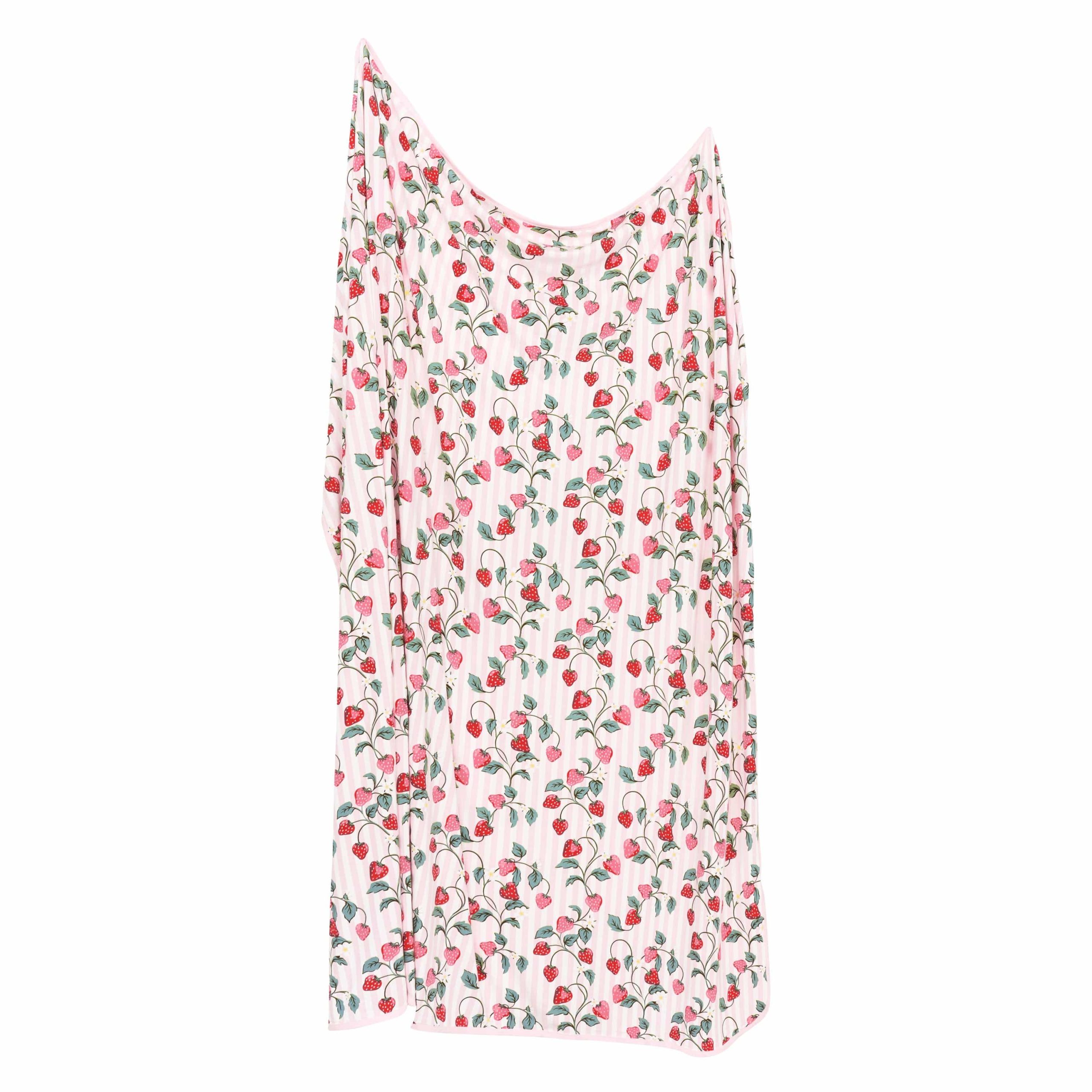Swaddle Blanket in Strawberry Fields - Image 2