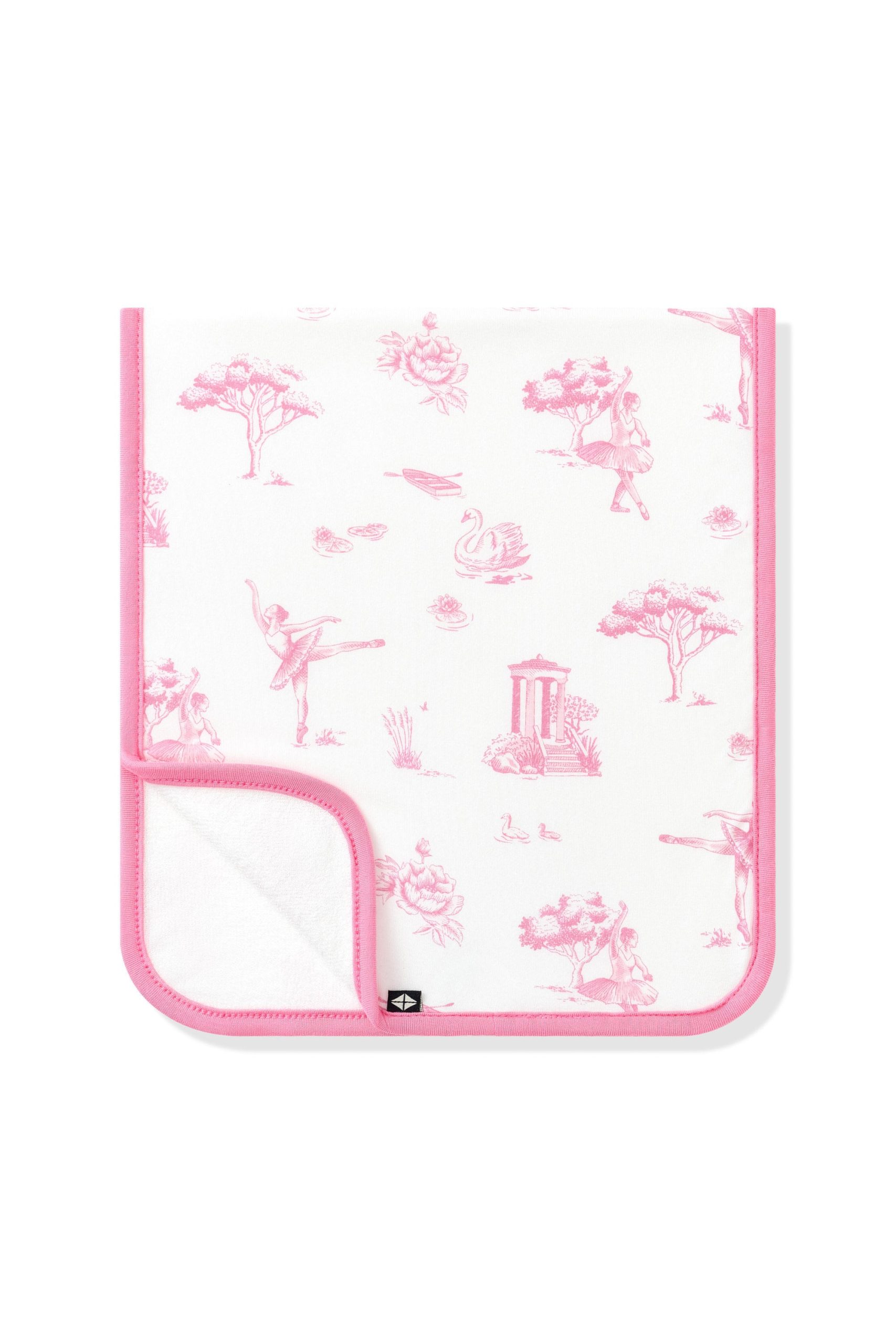 Burp Cloth in Toile Ballet - Image 4