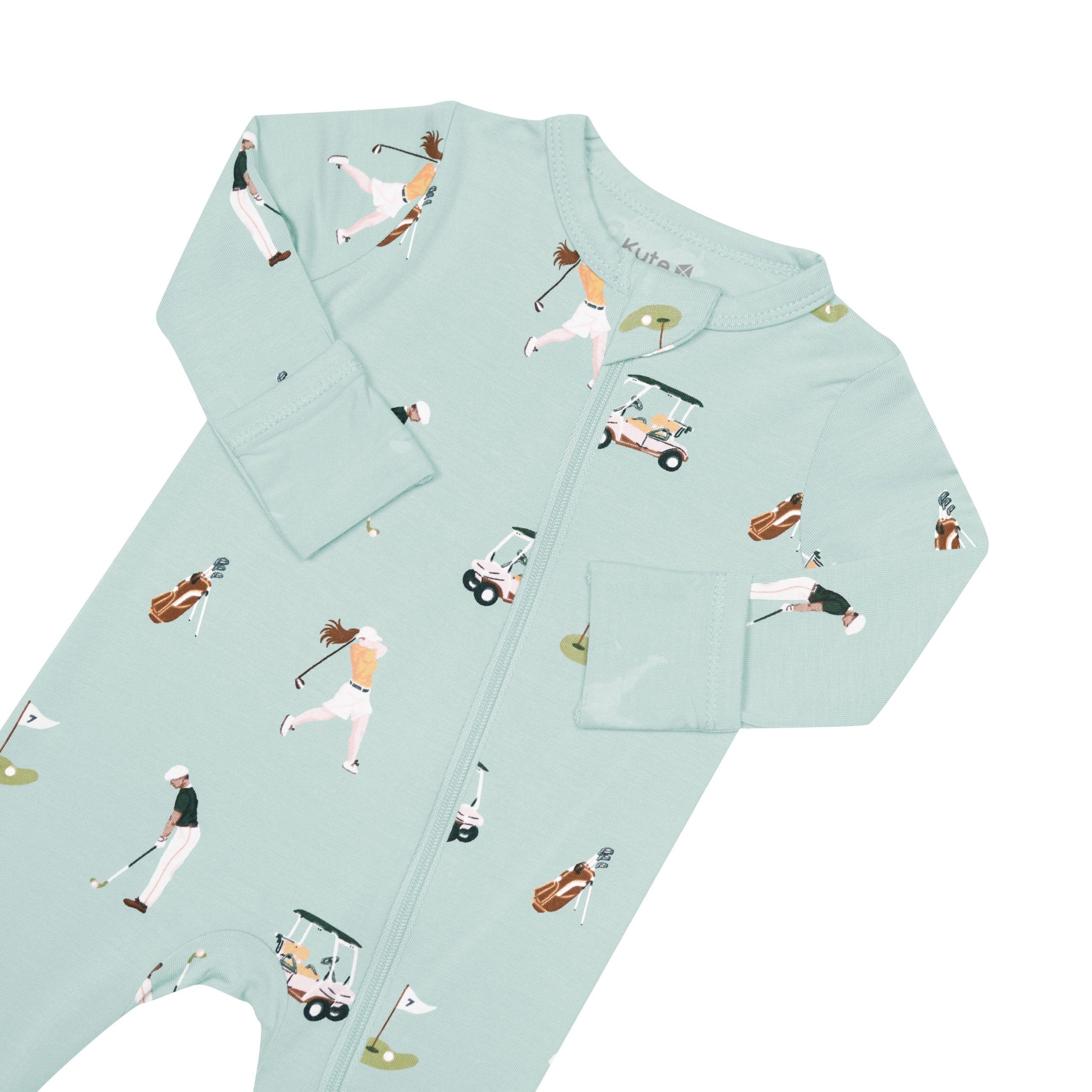 Zippered Romper in Golf - Image 5