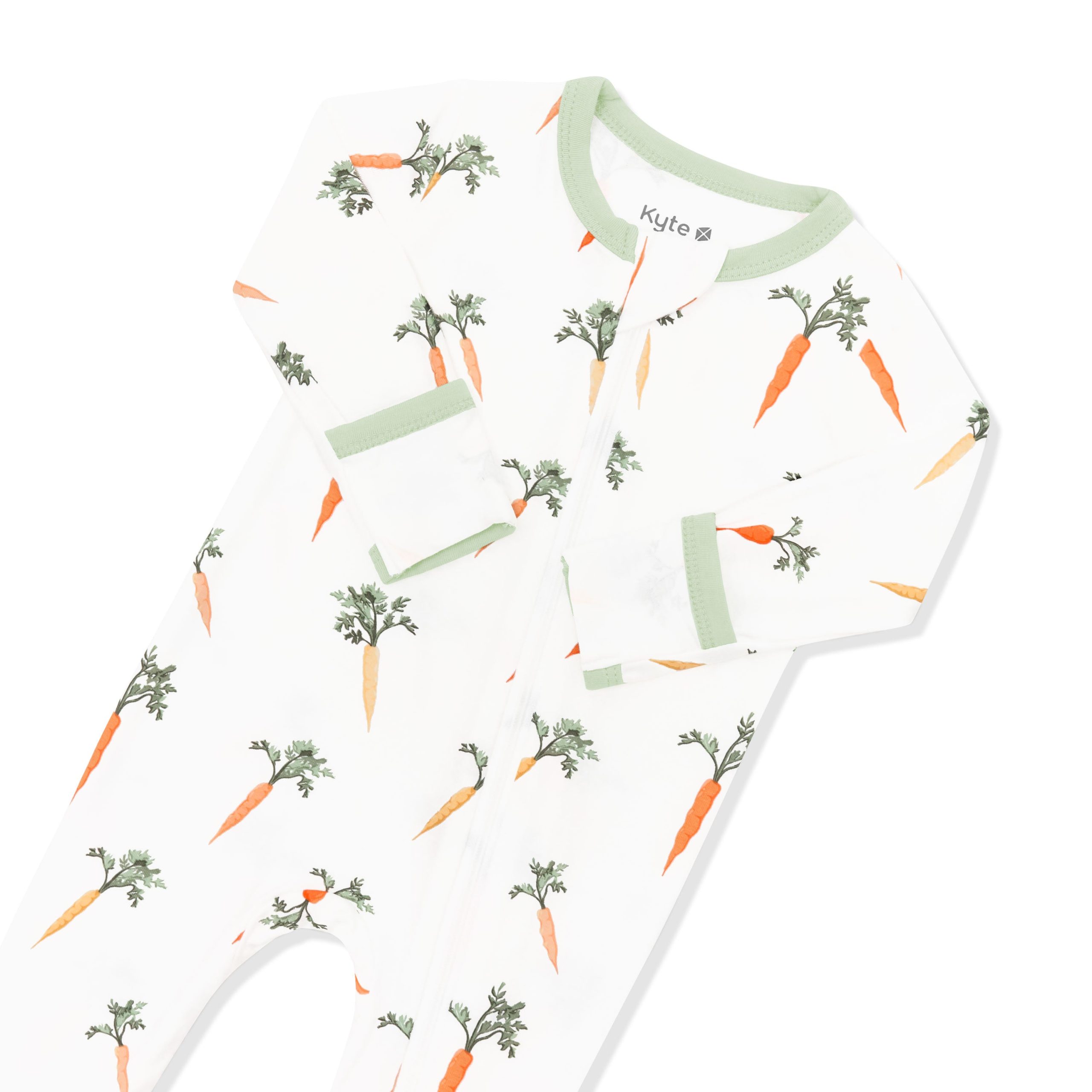 Zippered Footie in Carrot - Image 6