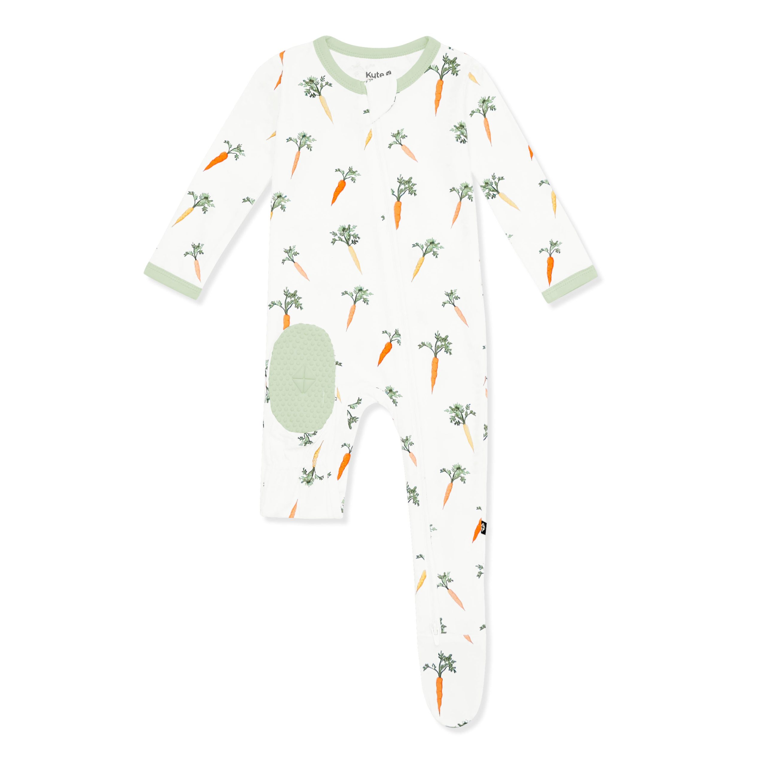 Zippered Footie in Carrot - Image 7