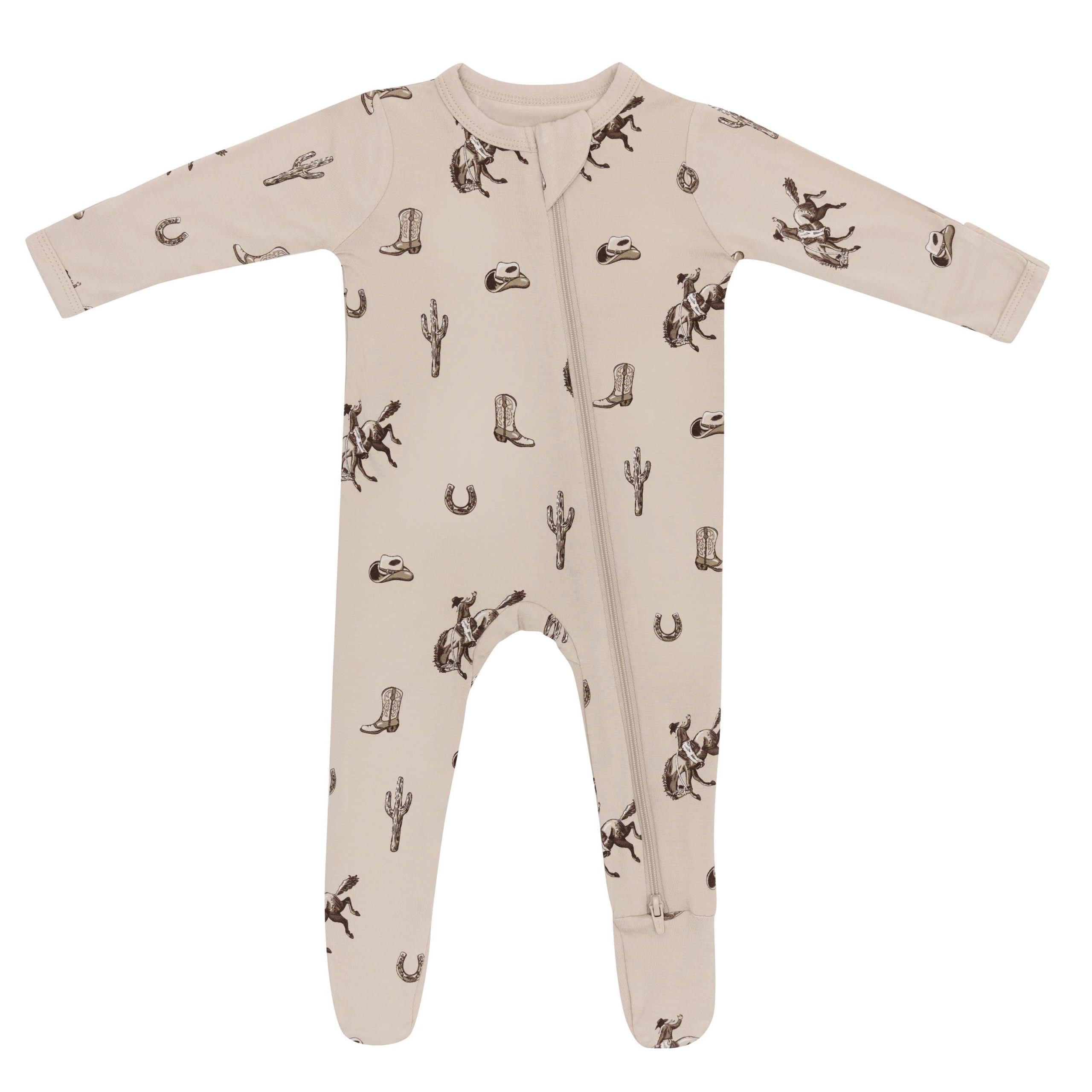 Zippered Footie in Classic Cowboy - Image 2