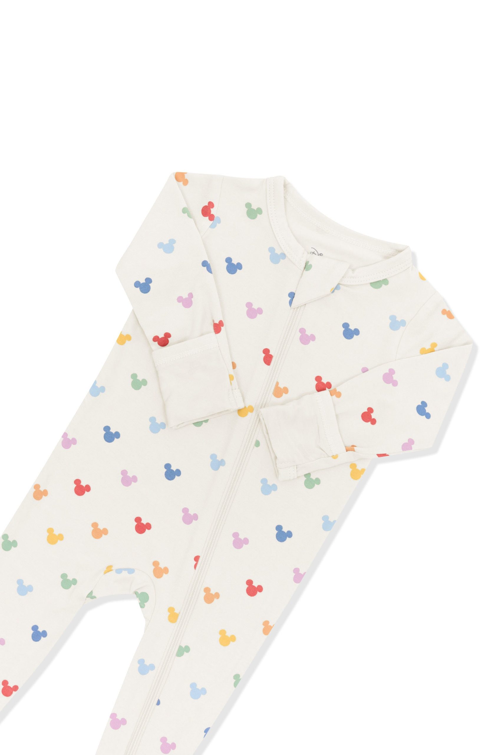 Zippered Footie in Pastel Mickey Mouse - Image 4