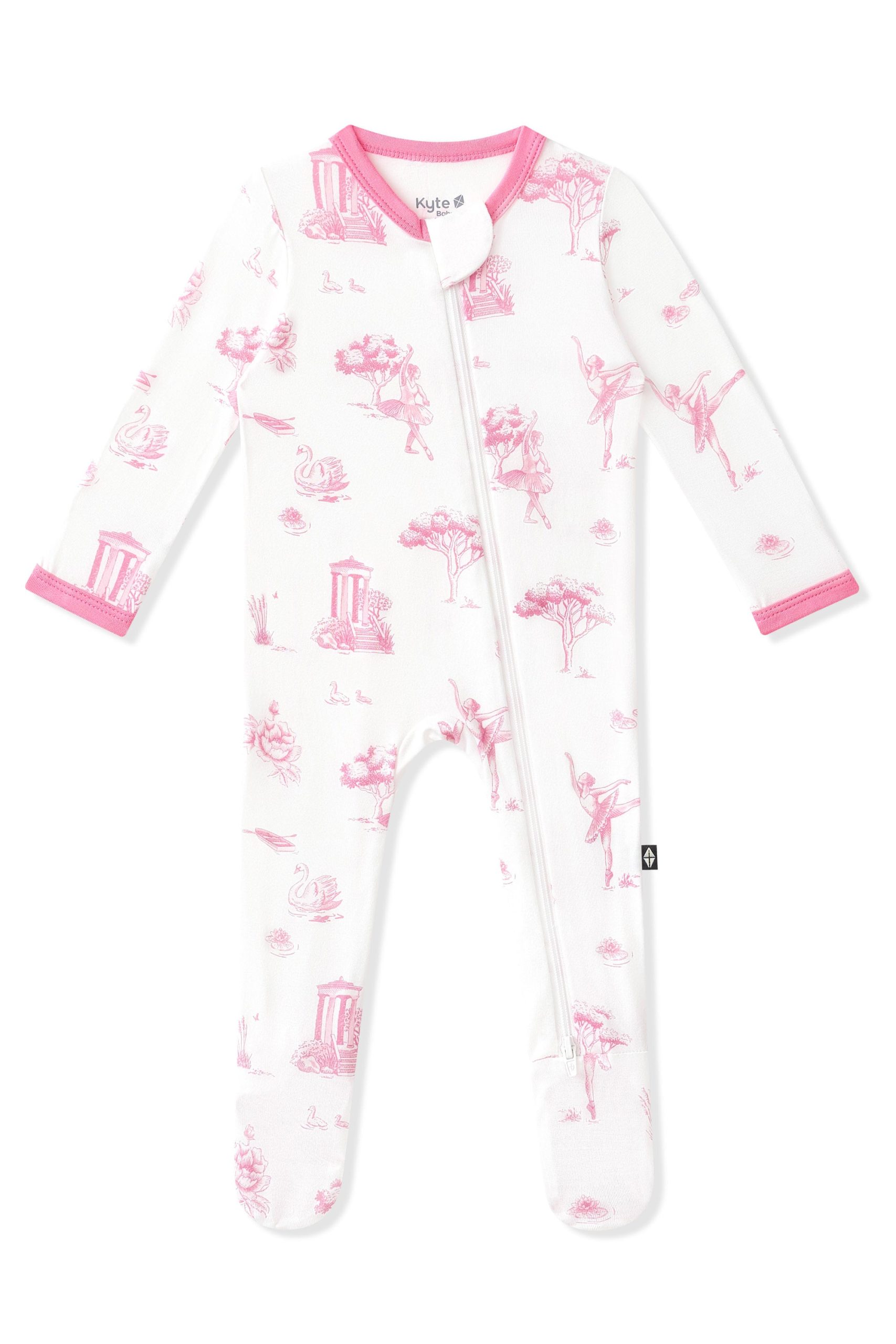 Zippered Footie in Toile Ballet - Image 2