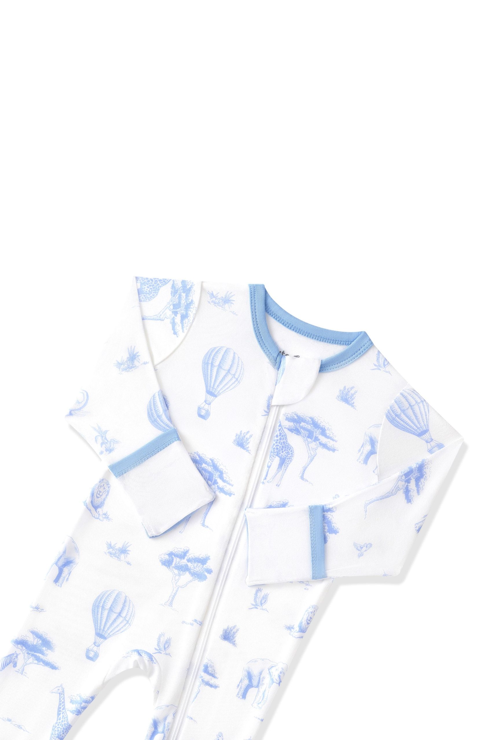 Zippered Footie in Toile Safari - Image 8