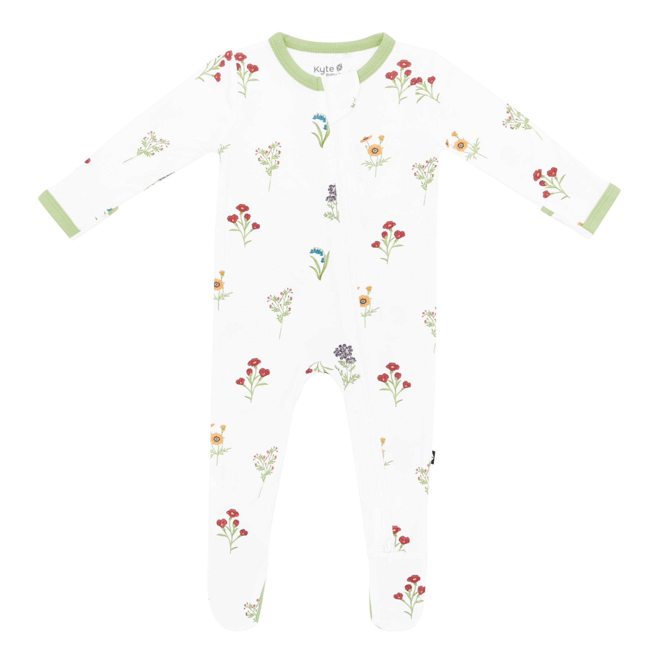 Zippered Footie in Wildflower - Image 2