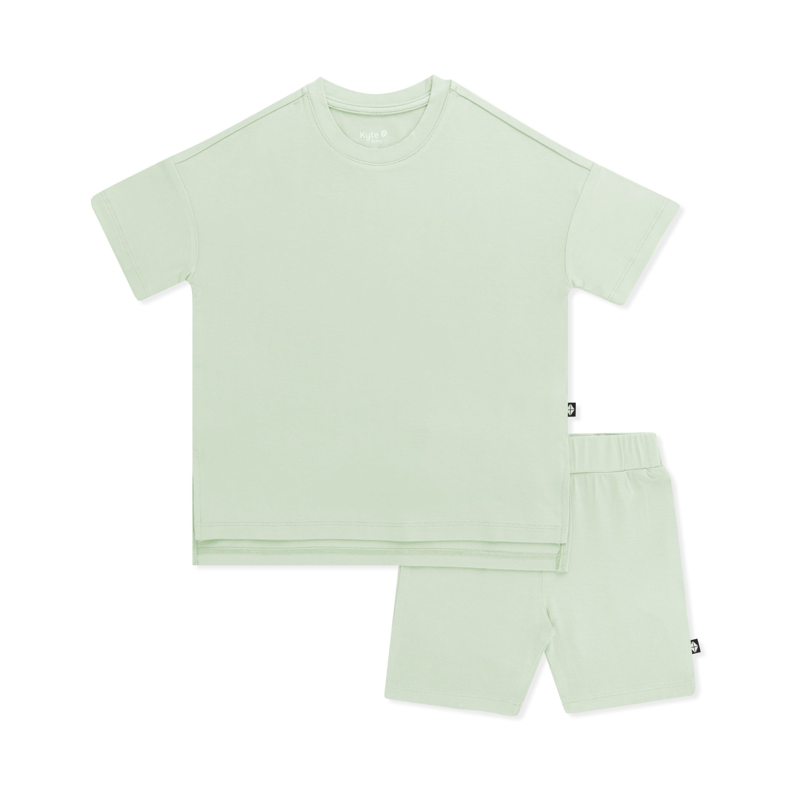 Toddler Biker Short Set in Basil - Image 2