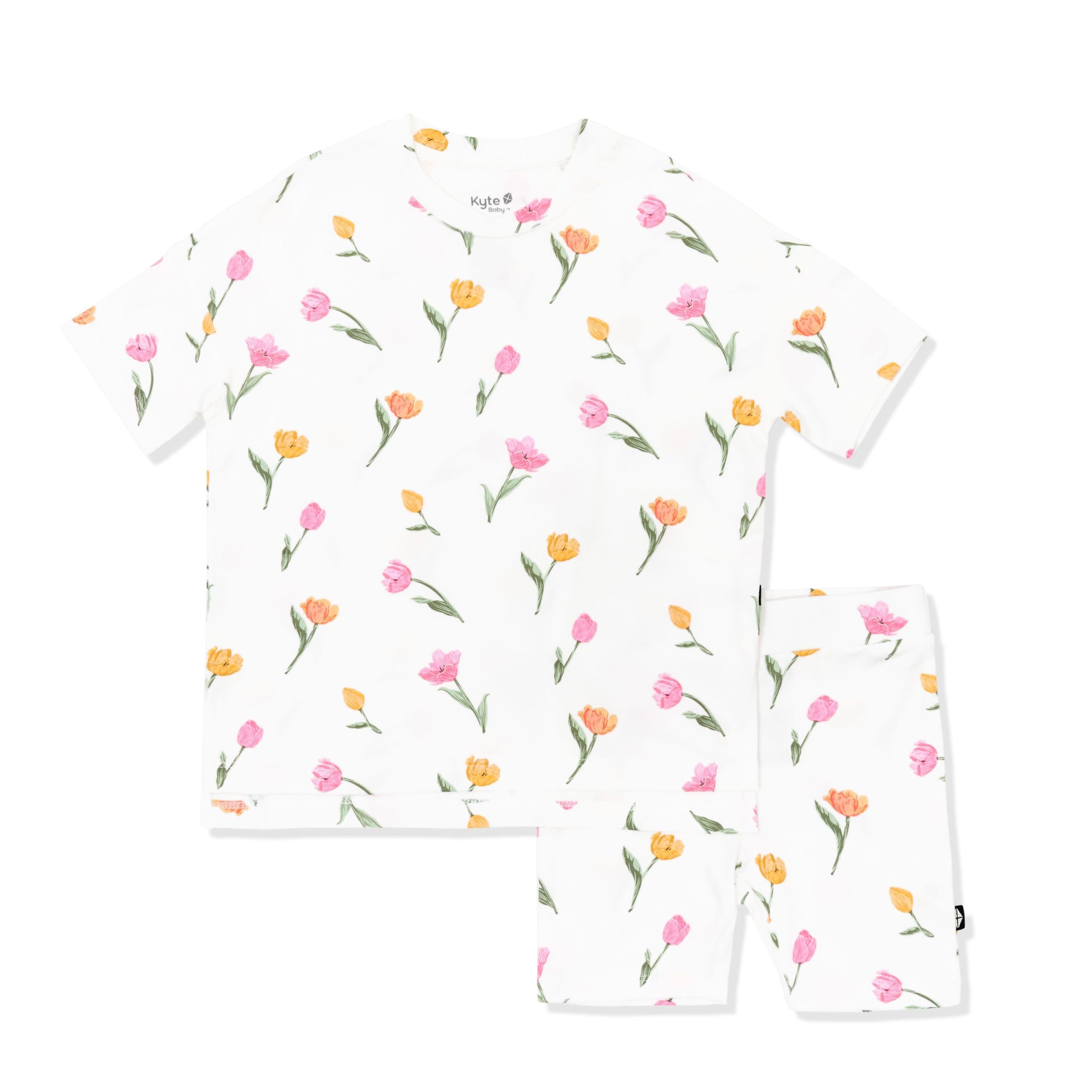 Toddler Biker Short Set in Tulip - Image 2