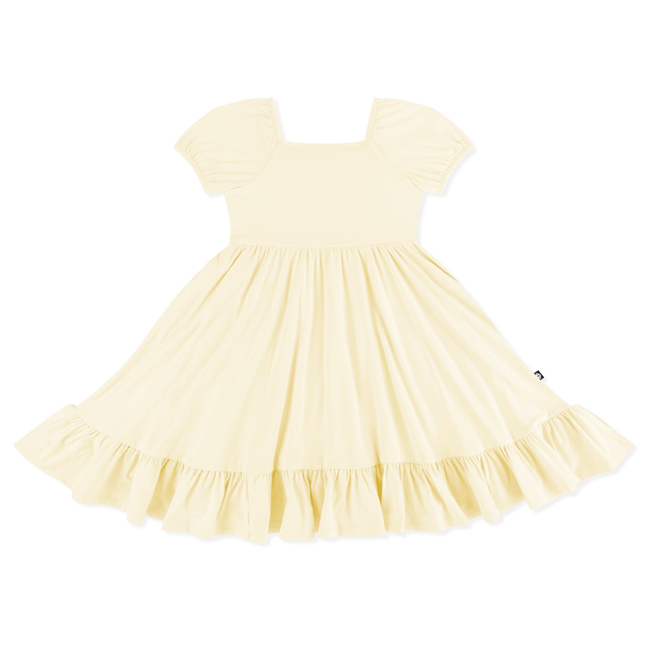 Puff Sleeve Twirl Dress in Chamomile - Image 2