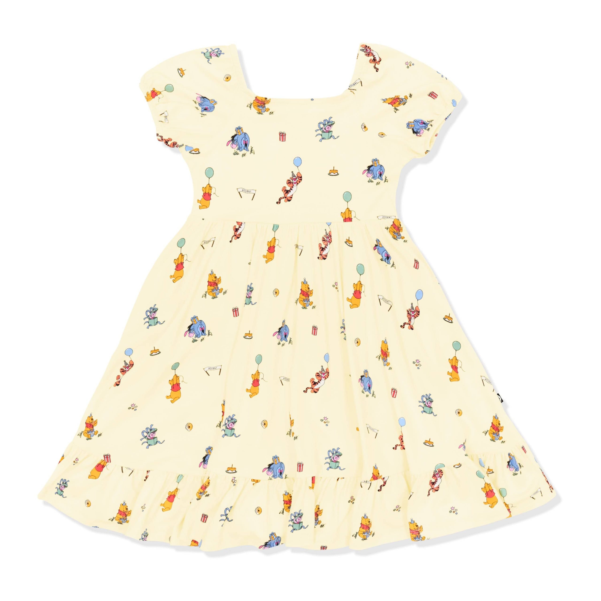 Puff Sleeve Twirl Dress in Winnie the Pooh Celebration - Image 2