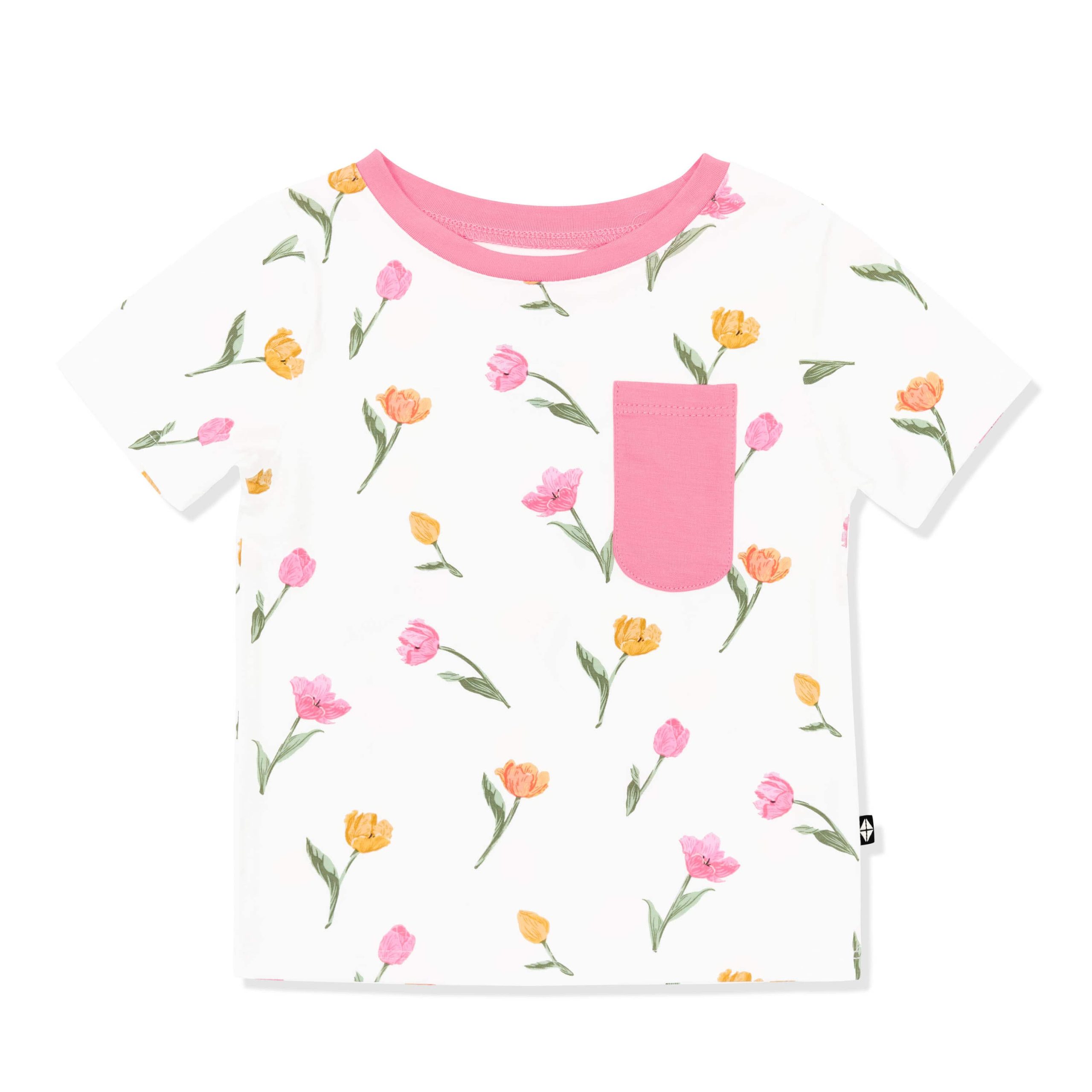 Toddler Crew Neck Tee in Tulip - Image 2