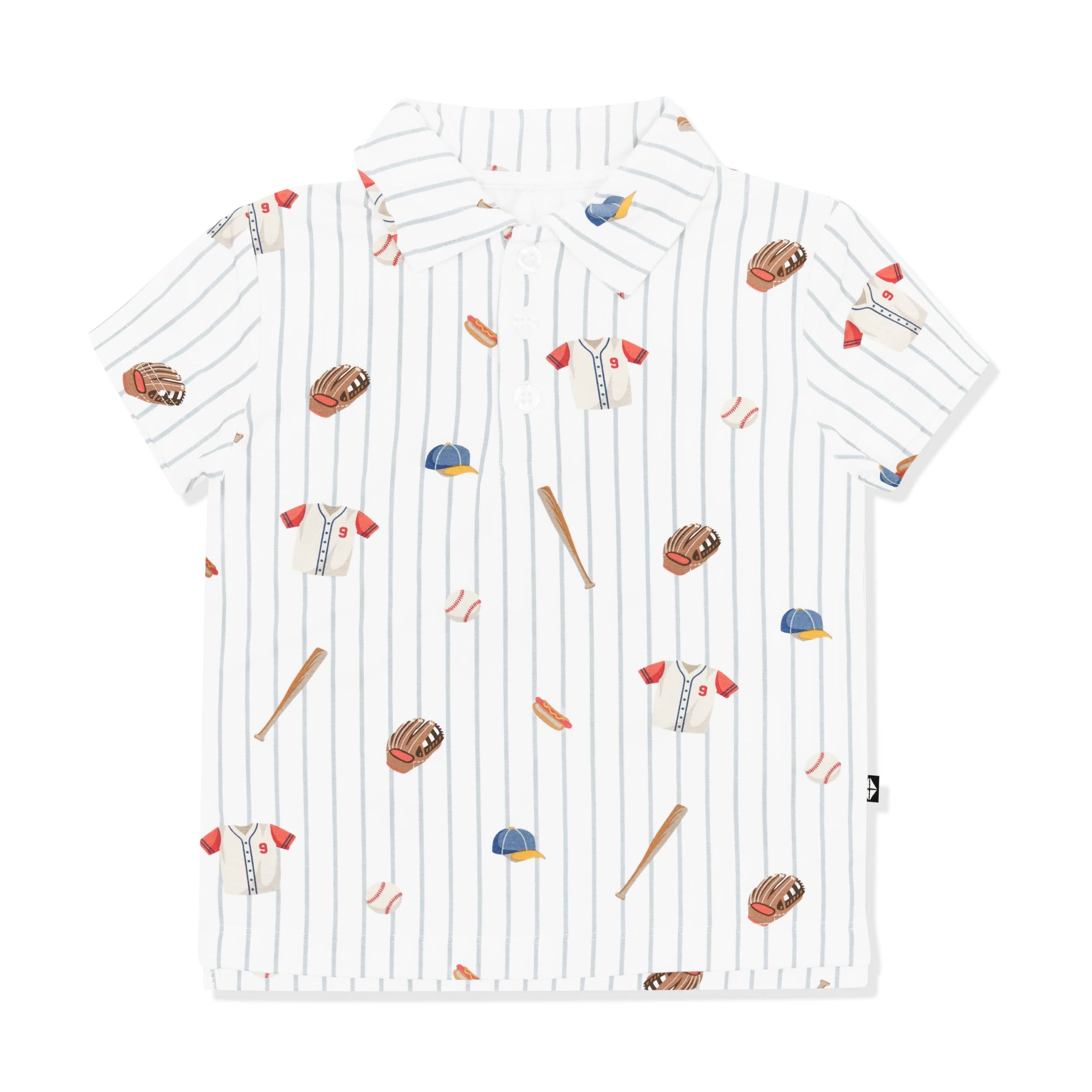 Toddler Short Sleeve Polo in Home Run - Image 2