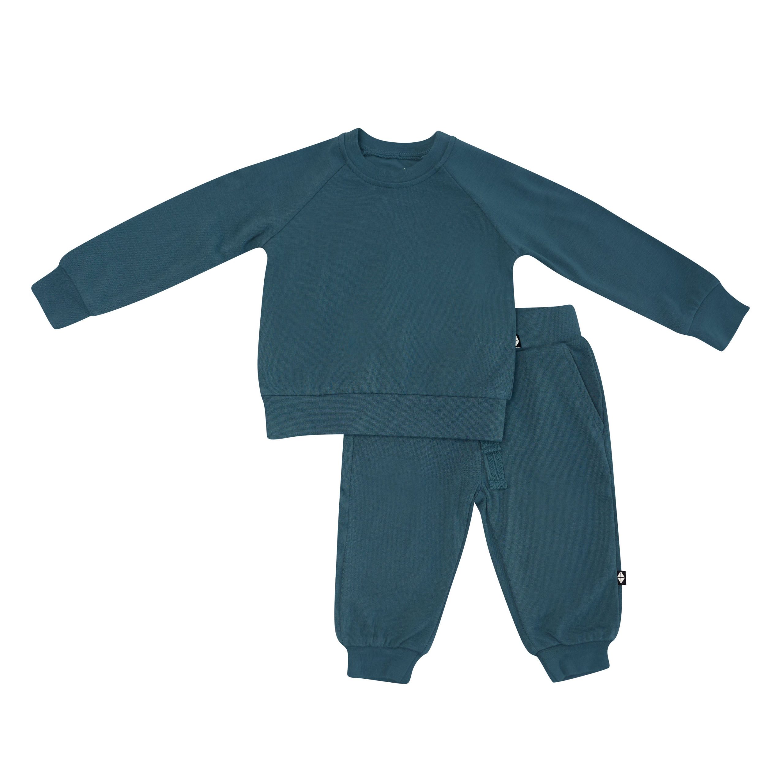 Bamboo Jersey Jogger Set in Atlantic - Image 2