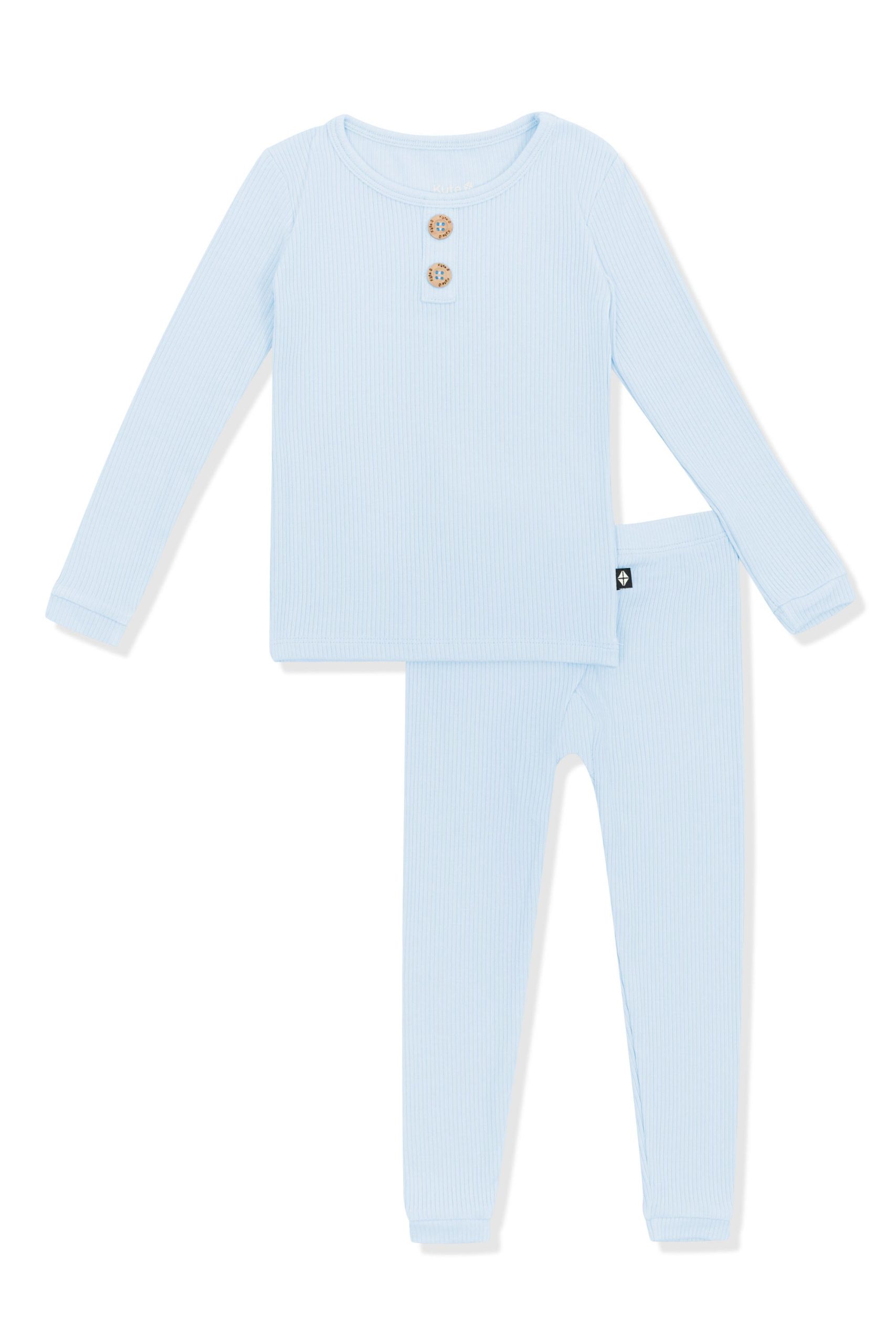 Ribbed Henley Set in Breeze - Image 2