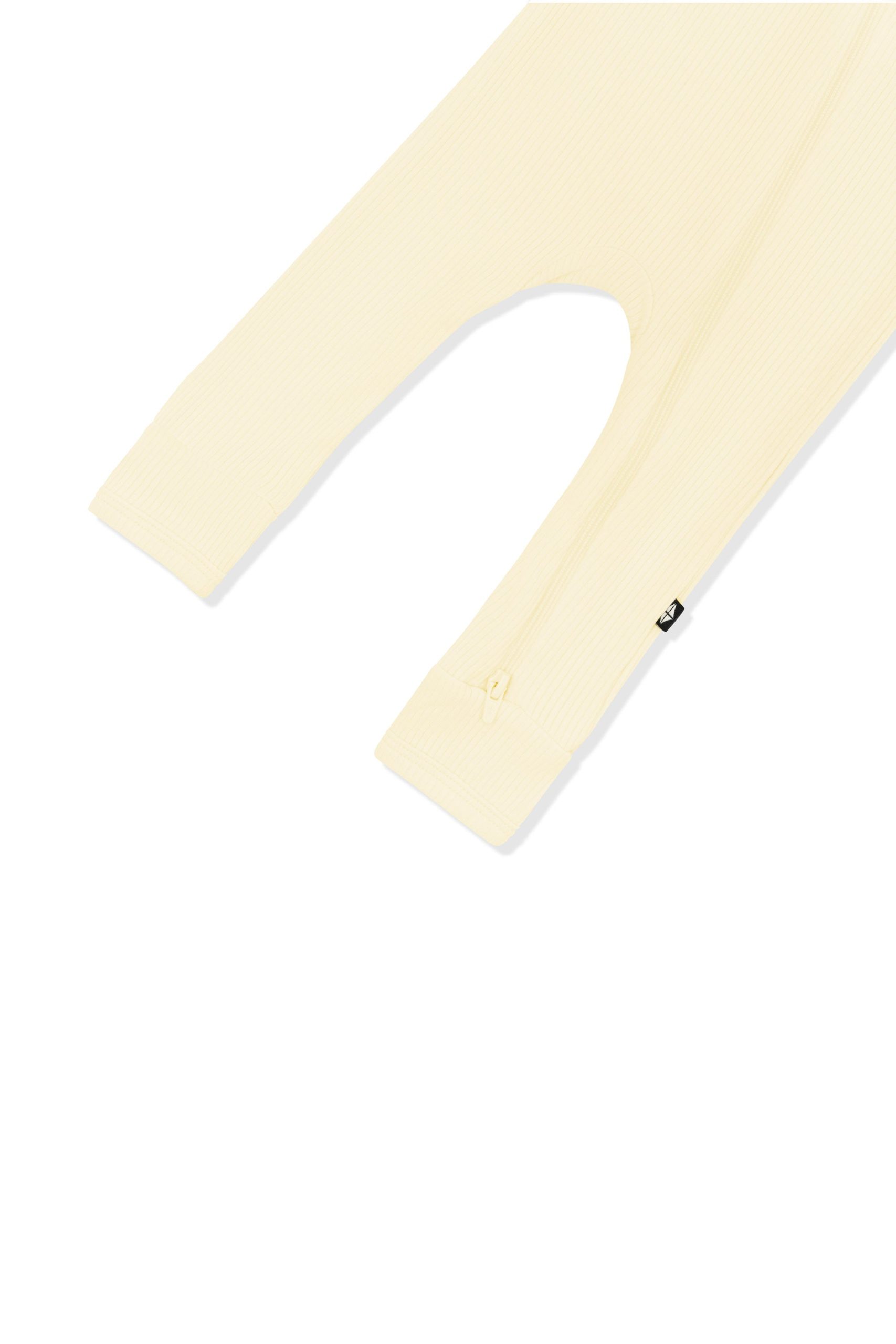 Ribbed Zipper Romper in Chamomile - Image 6
